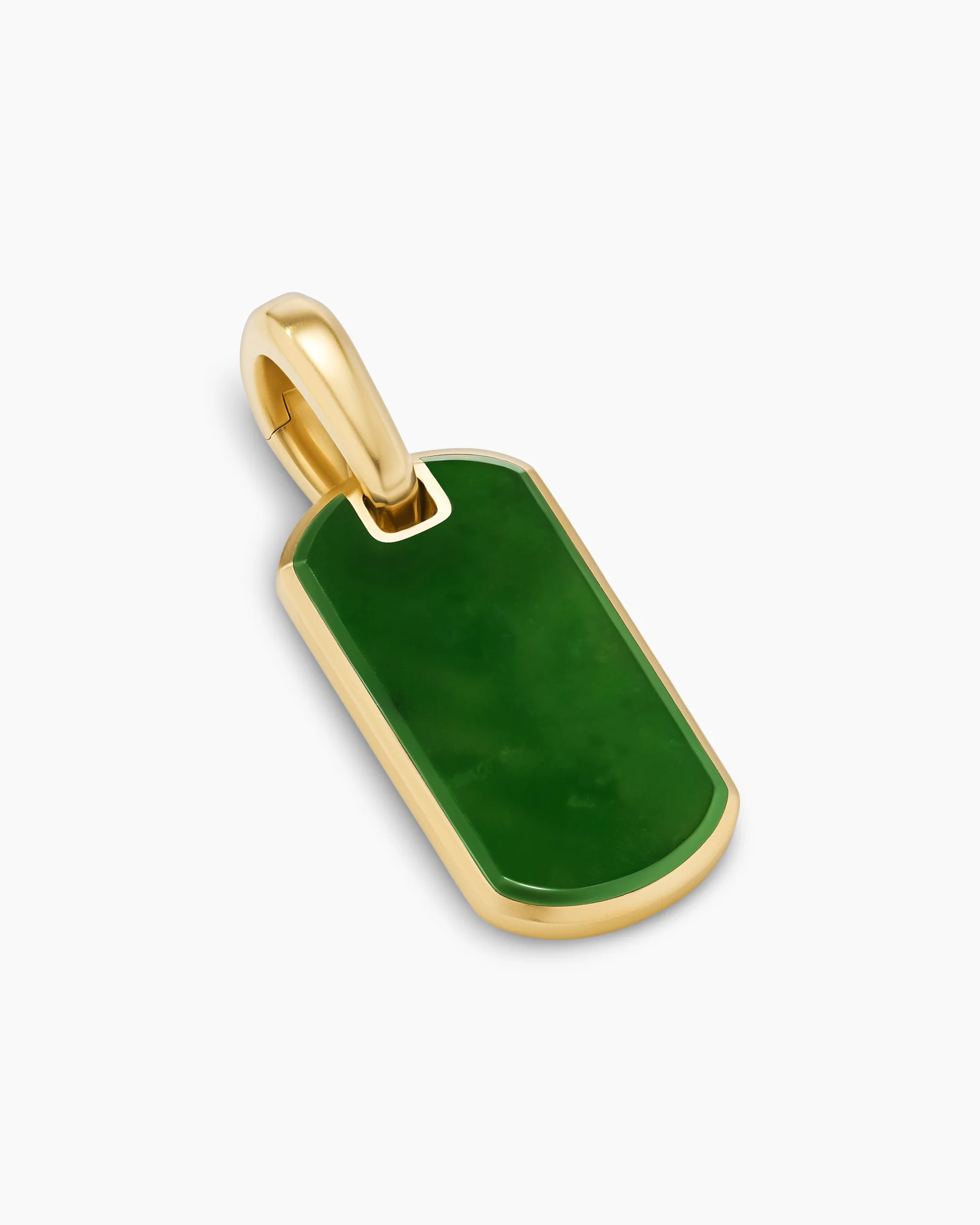 Chevron Tag in 18K Yellow Gold with Black Diamonds, 21mm 108 Chevron Tag in 18K Yellow Gold with Black Diamonds, 21mm
