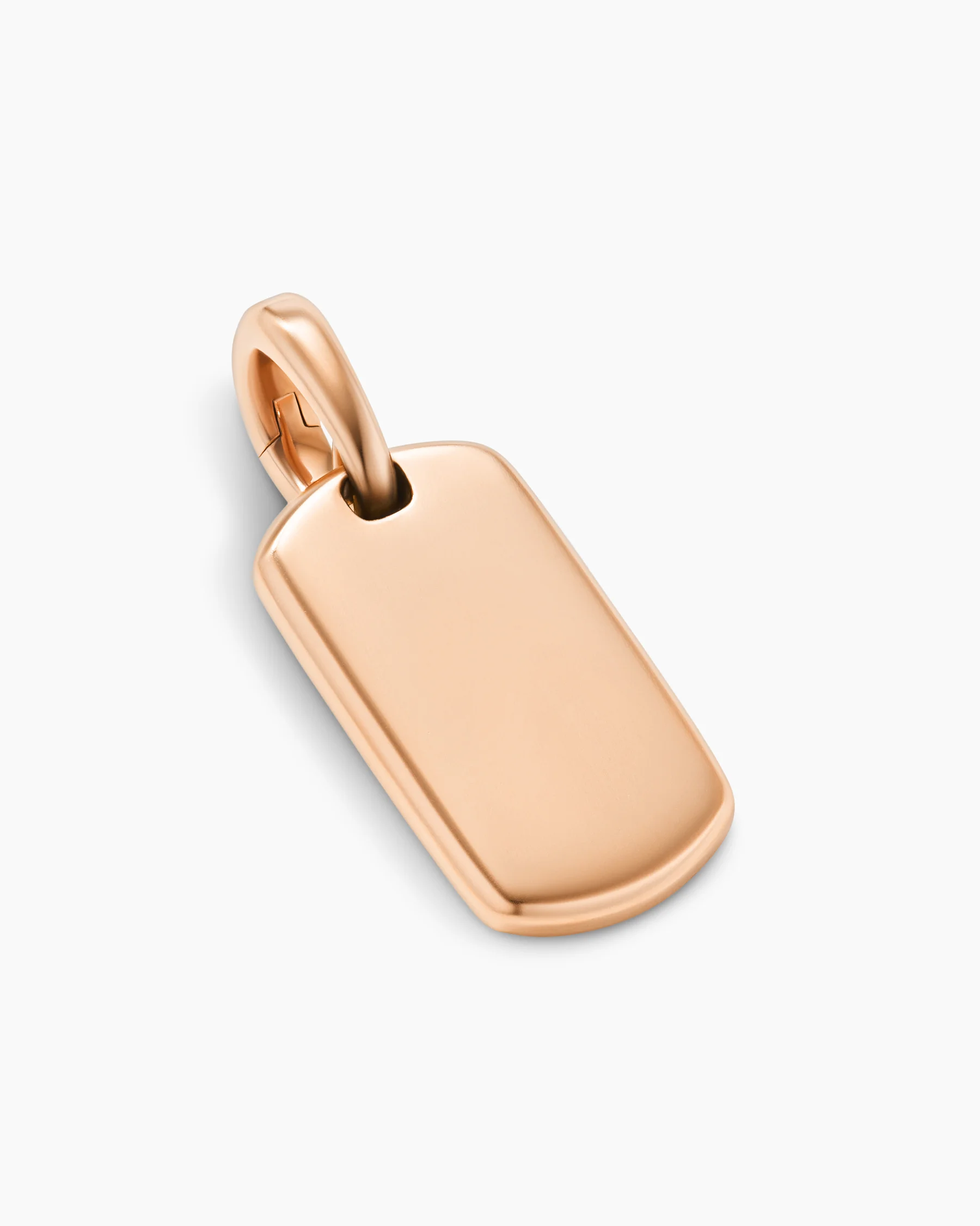 Chevron Tag in 18K Yellow Gold with Black Diamonds, 21mm 130 Chevron Tag in 18K Yellow Gold with Black Diamonds, 21mm