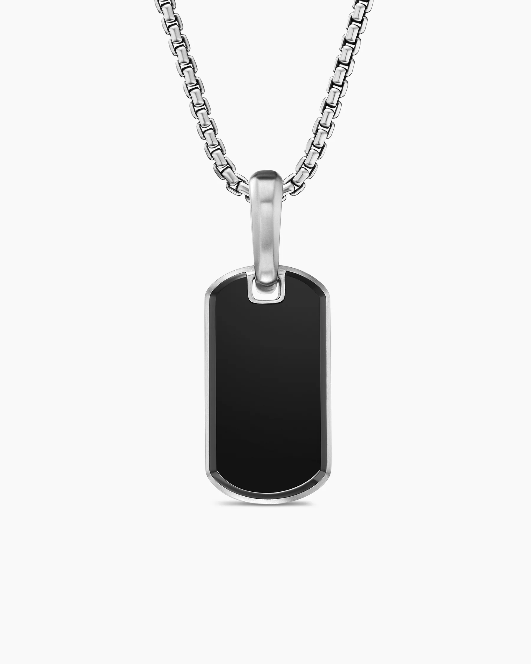Chevron Tag in 18K Yellow Gold with Black Diamonds, 21mm 15 Chevron Tag in 18K Yellow Gold with Black Diamonds, 21mm