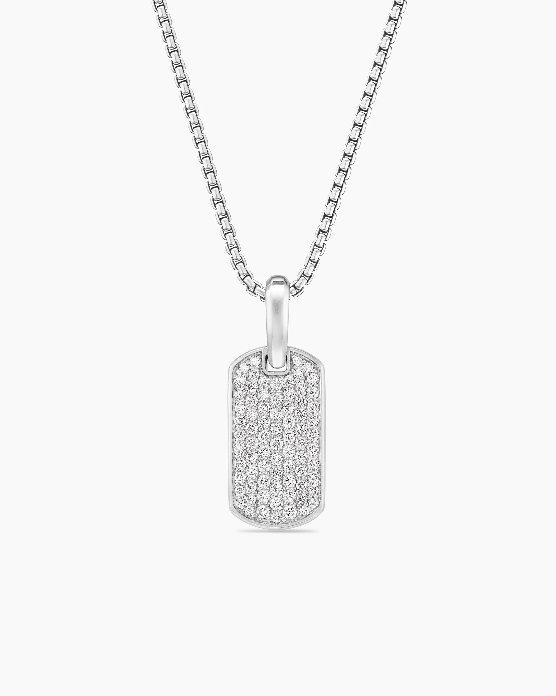 Chevron Tag in 18K Yellow Gold with Black Diamonds, 21mm 22 Chevron Tag in 18K Yellow Gold with Black Diamonds, 21mm