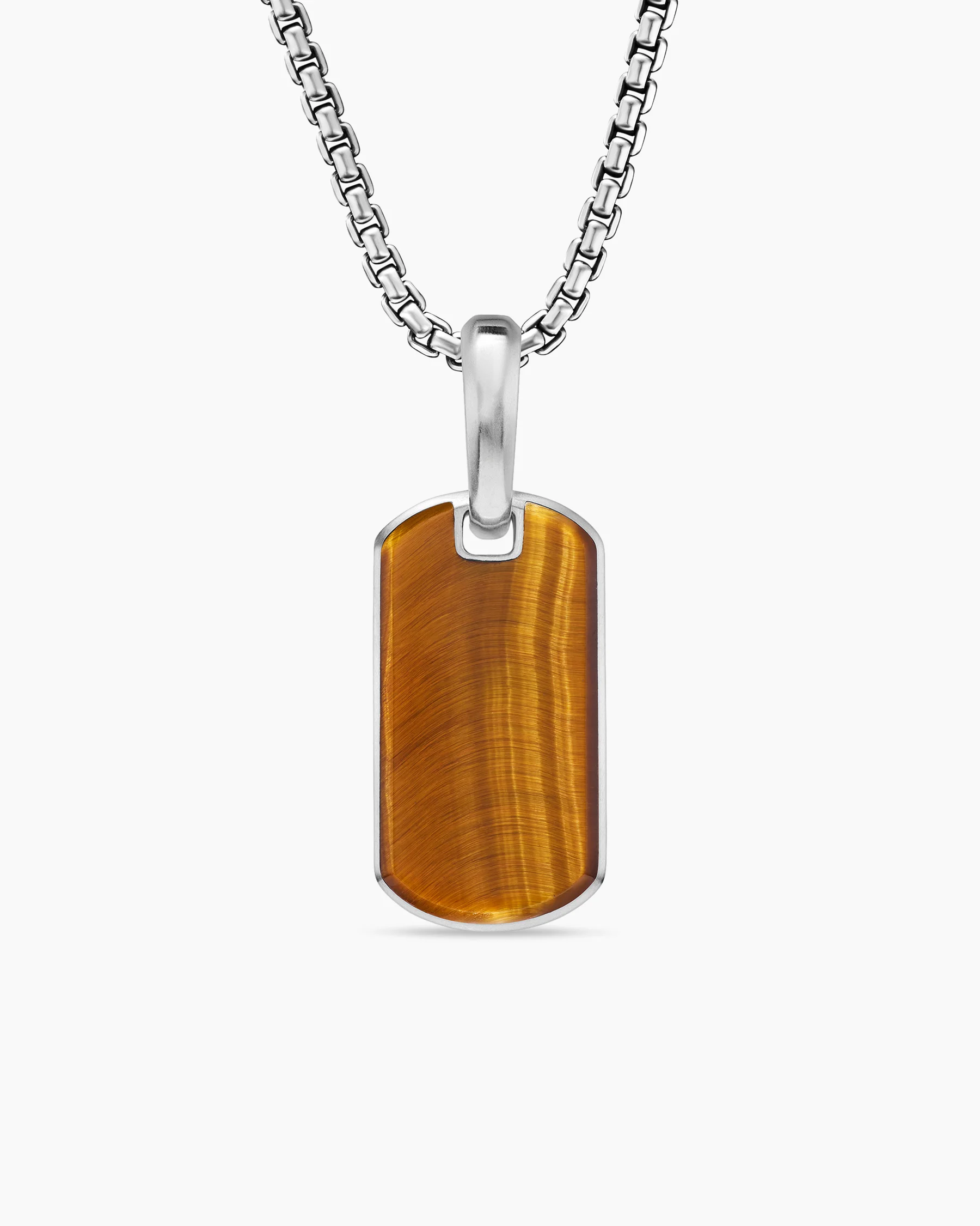 Chevron Tag in 18K Yellow Gold with Black Diamonds, 21mm 64 Chevron Tag in 18K Yellow Gold with Black Diamonds, 21mm