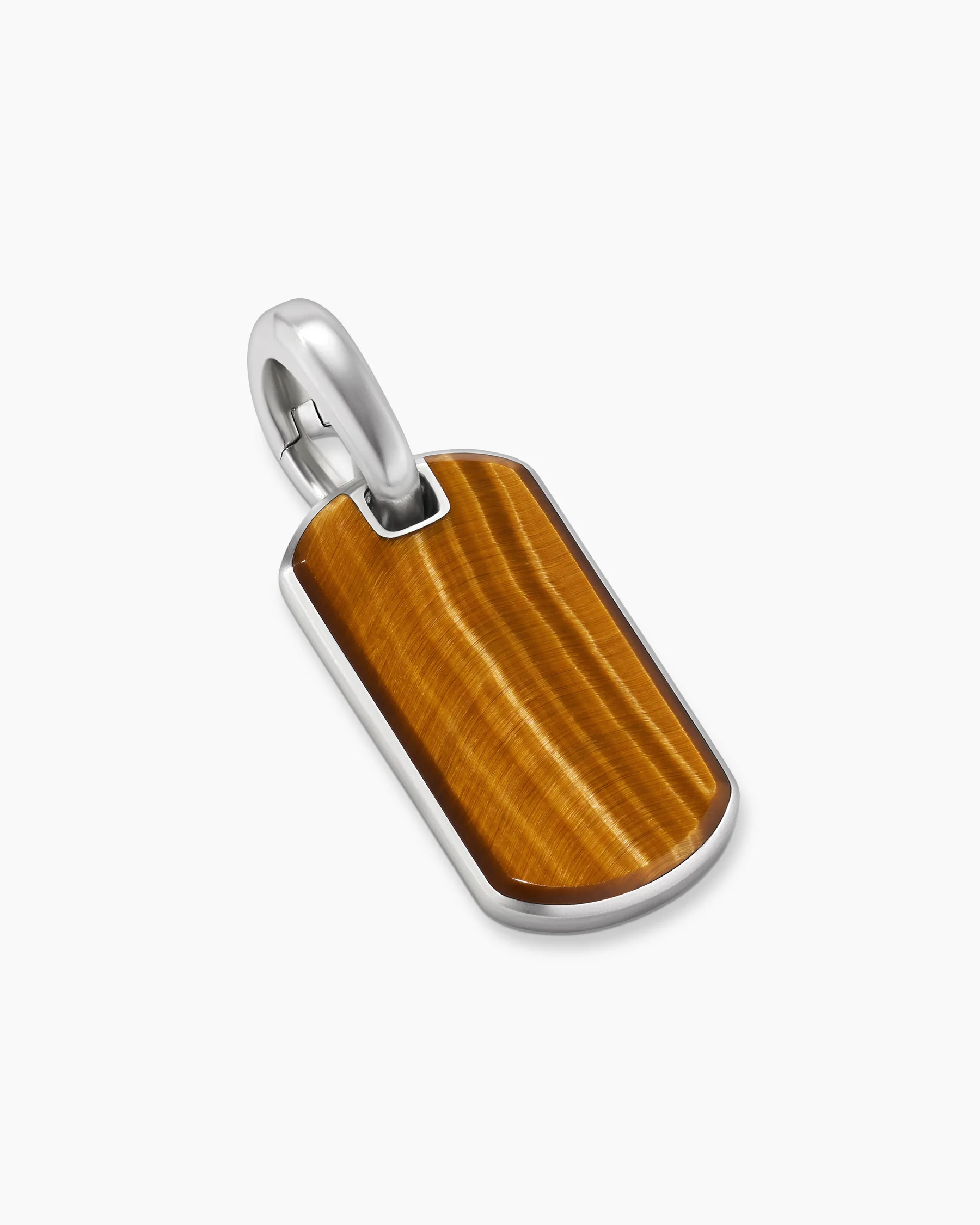 Chevron Tag in 18K Yellow Gold with Black Diamonds, 21mm 66 Chevron Tag in 18K Yellow Gold with Black Diamonds, 21mm