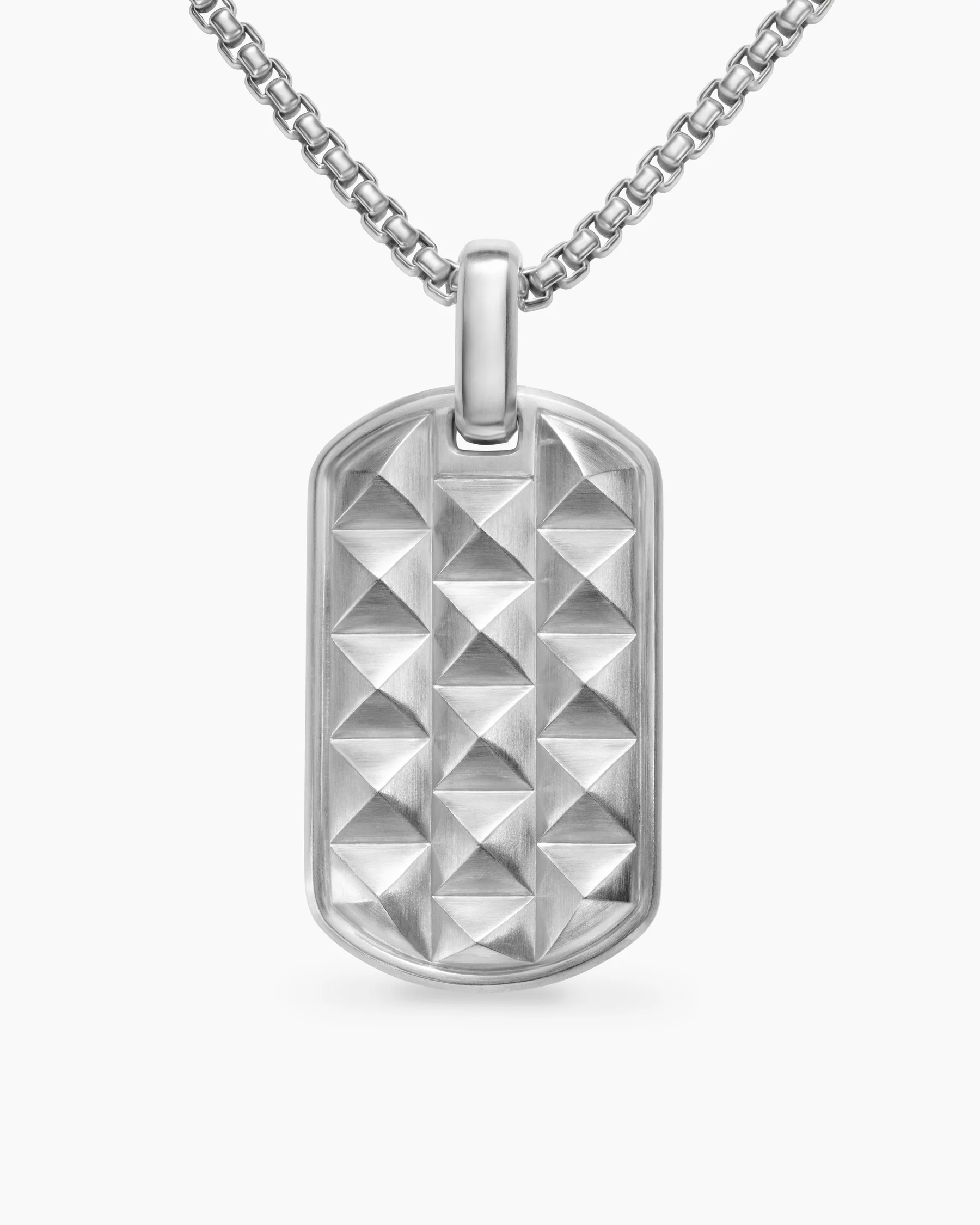 Pyramid Tag in Black Titanium with Black Diamonds, 35mm
