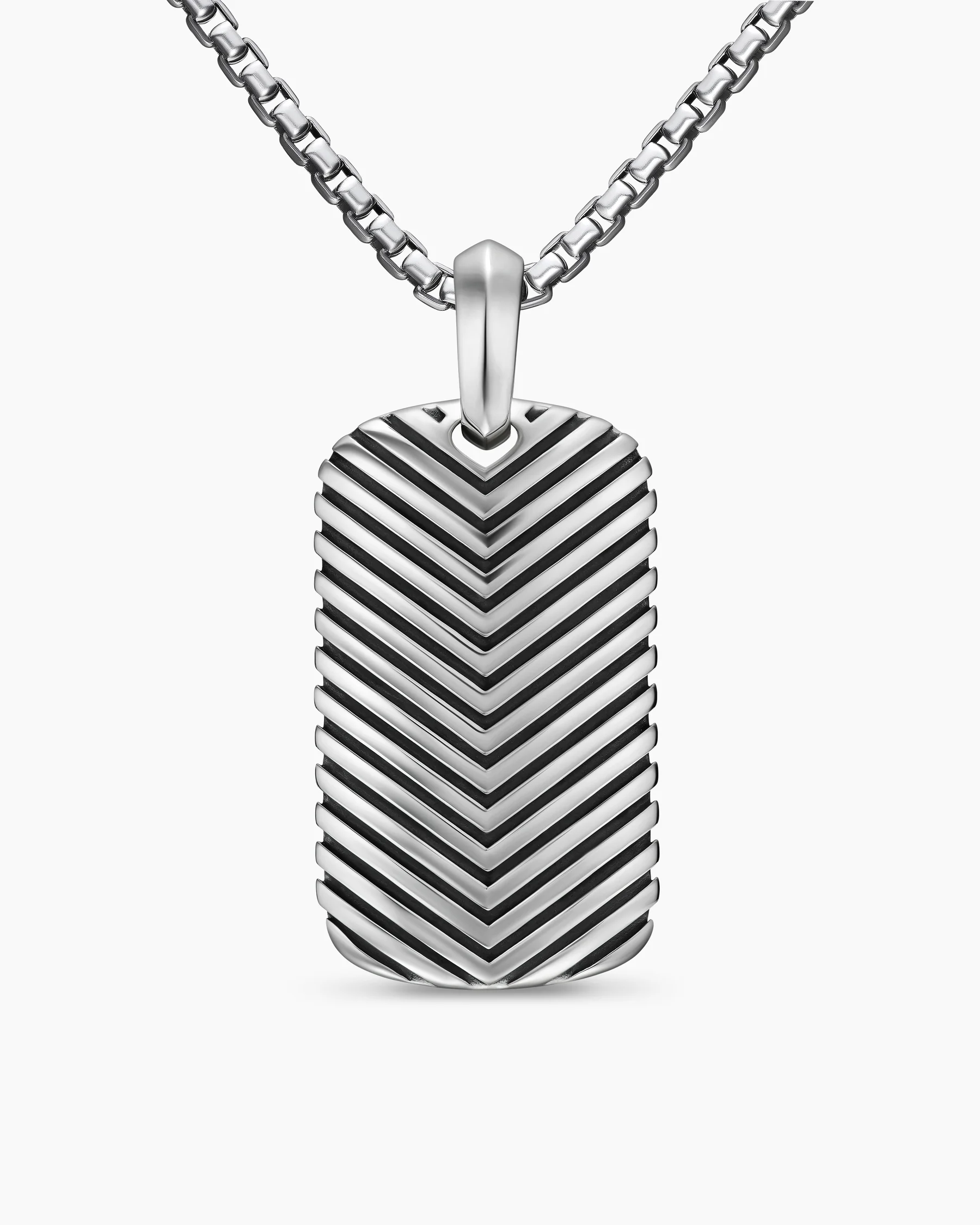 Chevron Tag in 18K Yellow Gold with Diamonds, 34mm 49 Chevron Tag in 18K Yellow Gold with Diamonds, 34mm