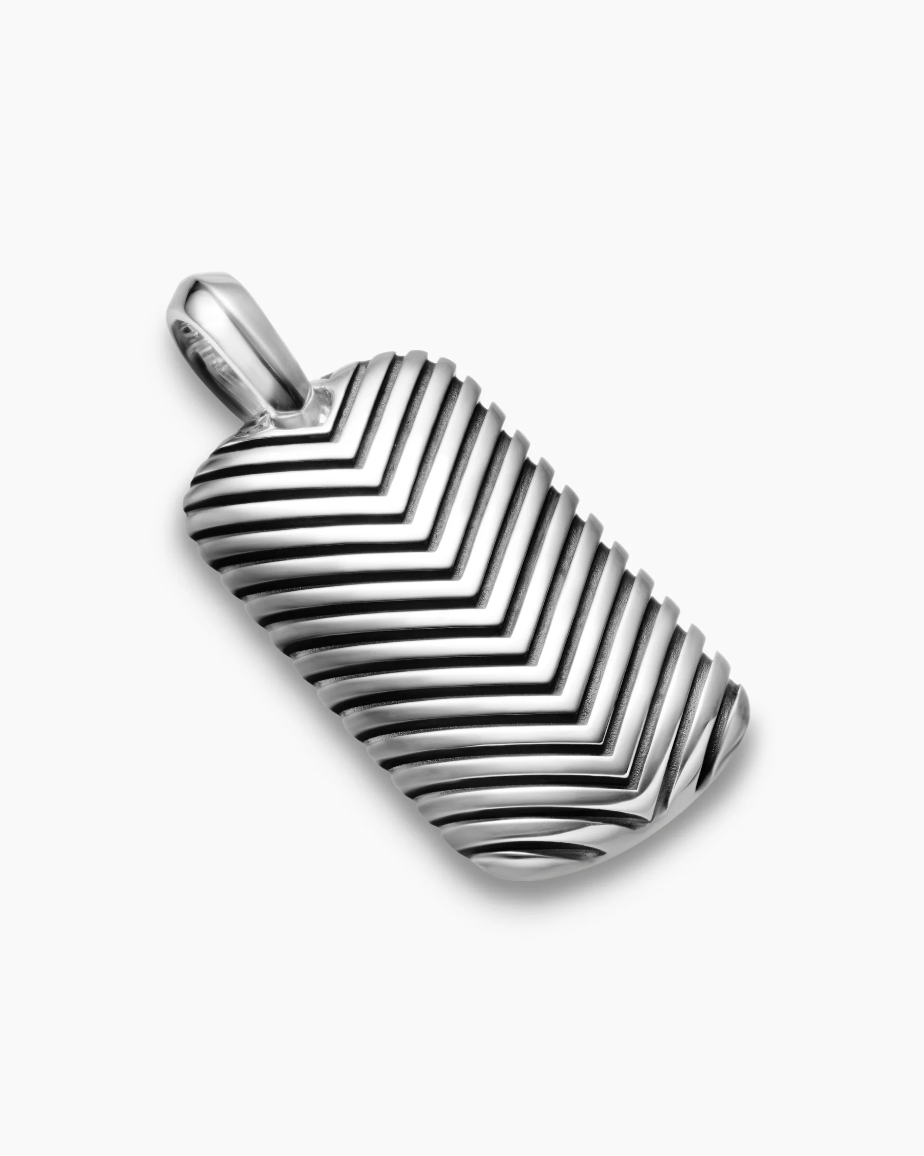 Chevron Tag in 18K Yellow Gold with Diamonds, 34mm 51 Chevron Tag in 18K Yellow Gold with Diamonds, 34mm