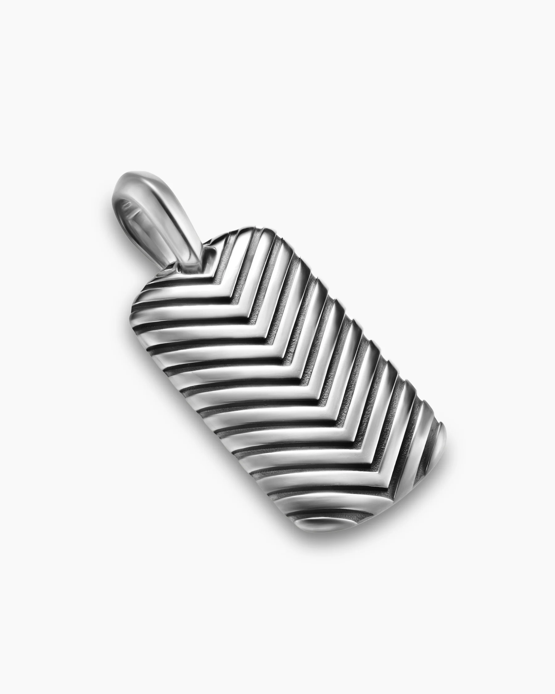 Chevron Tag in Black Titanium with Diamonds, 27mm 21 Chevron Tag in Black Titanium with Diamonds, 27mm