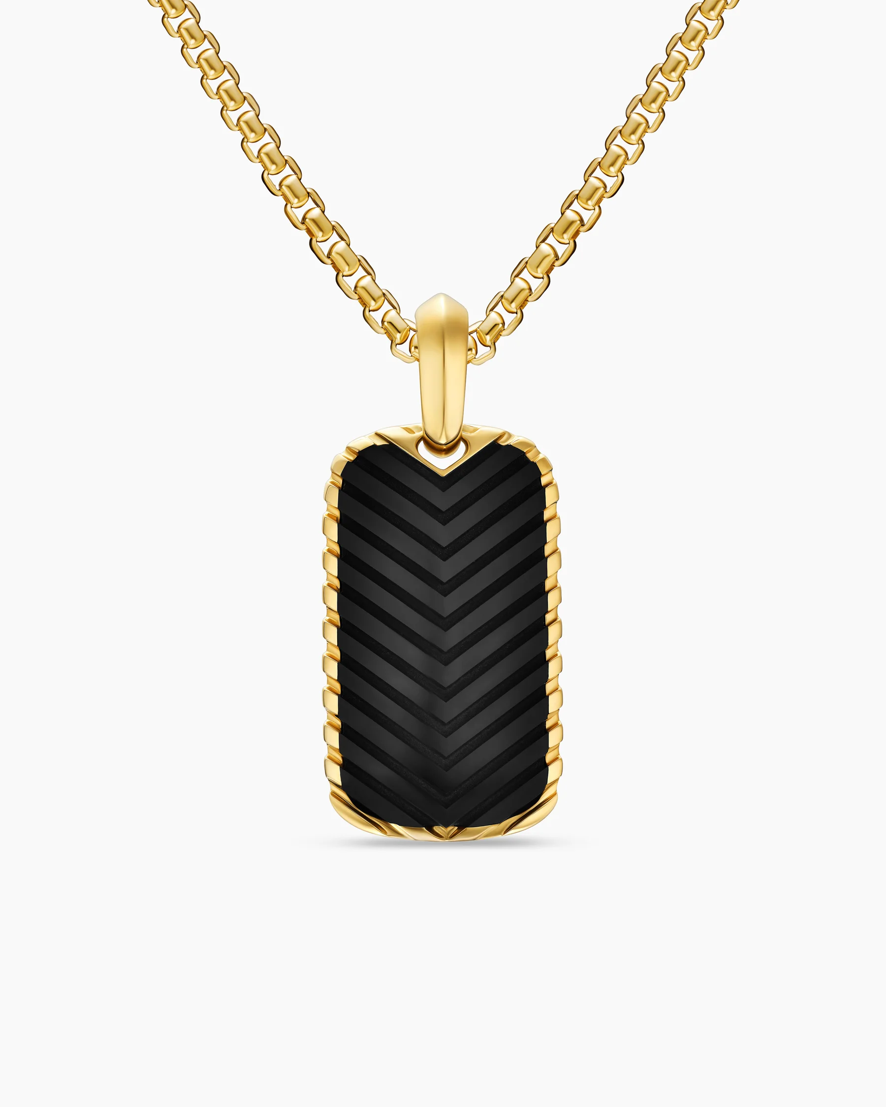 Chevron Tag in Black Titanium with Diamonds, 27mm 25 Chevron Tag in Black Titanium with Diamonds, 27mm