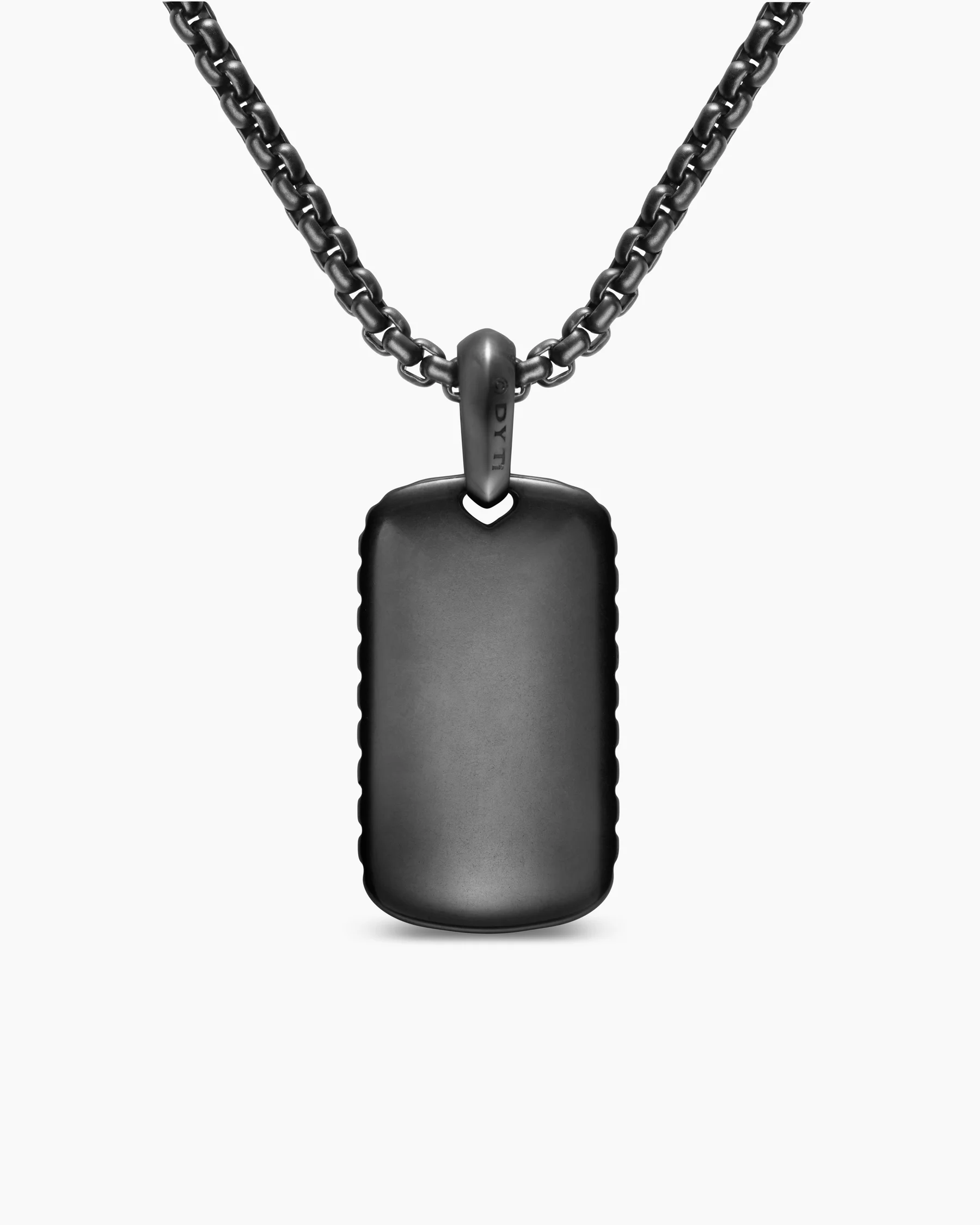 Chevron Tag in Black Titanium with Diamonds, 27mm 4 Chevron Tag in Black Titanium with Diamonds, 27mm