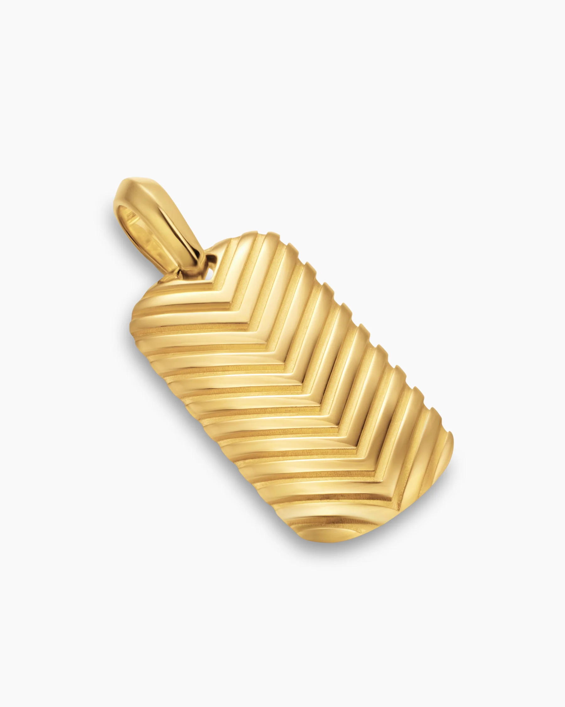 Chevron Tag in Black Titanium with Diamonds, 27mm 45 Chevron Tag in Black Titanium with Diamonds, 27mm