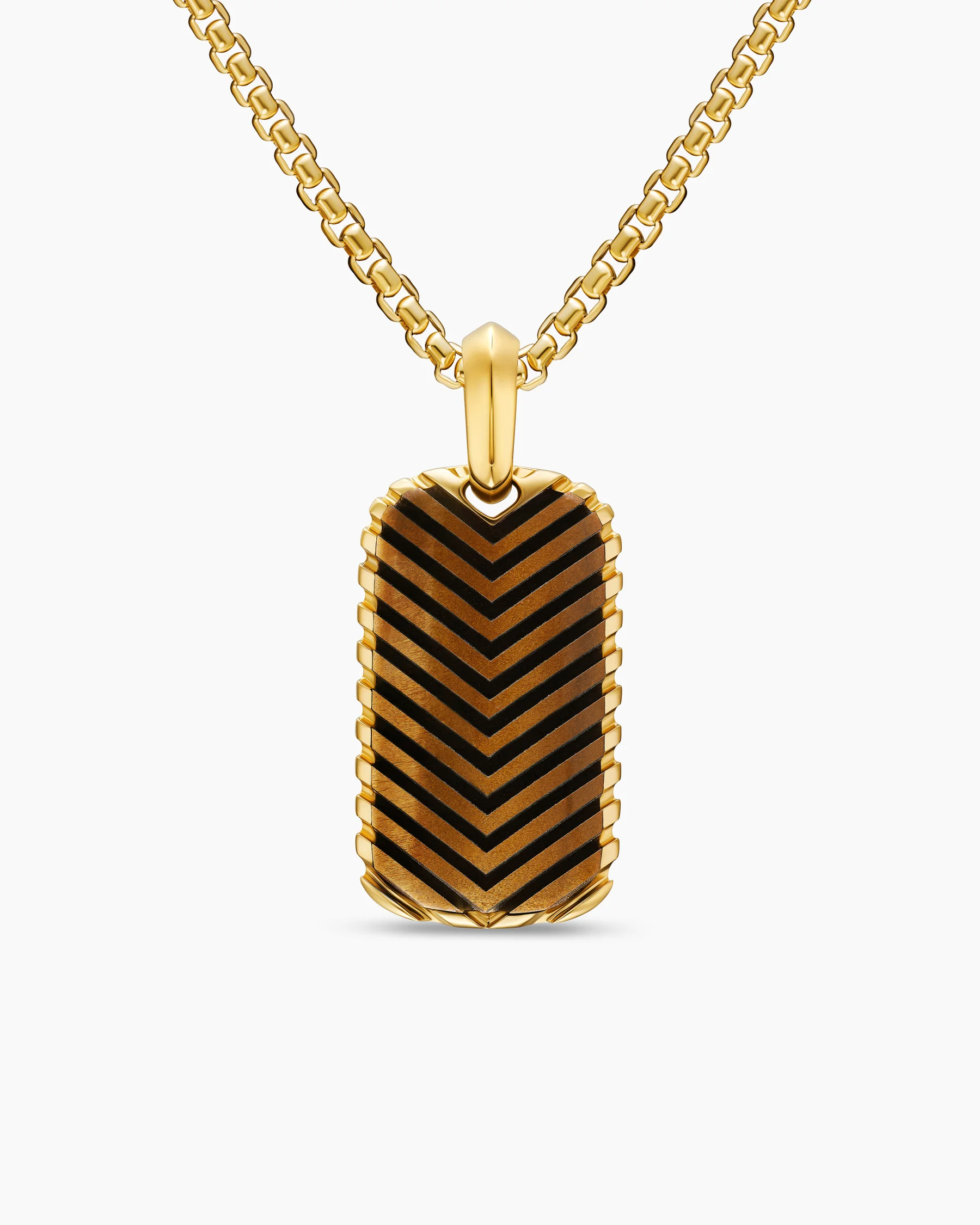 Chevron Tag in Black Titanium with Diamonds, 27mm 49 Chevron Tag in Black Titanium with Diamonds, 27mm