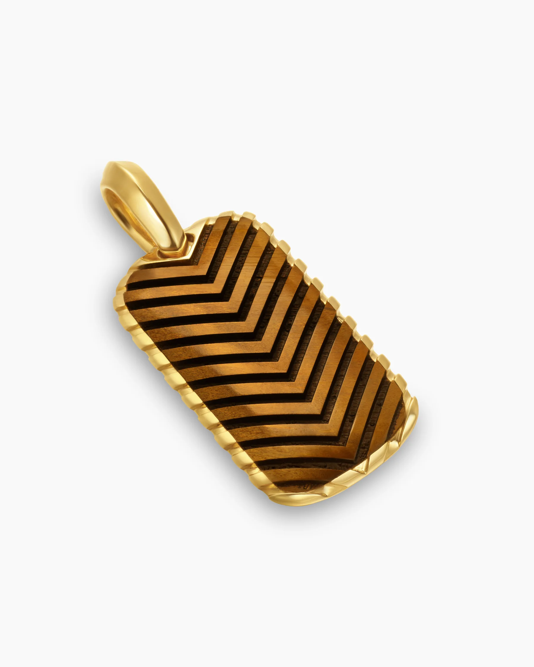Chevron Tag in Black Titanium with Diamonds, 27mm 51 Chevron Tag in Black Titanium with Diamonds, 27mm