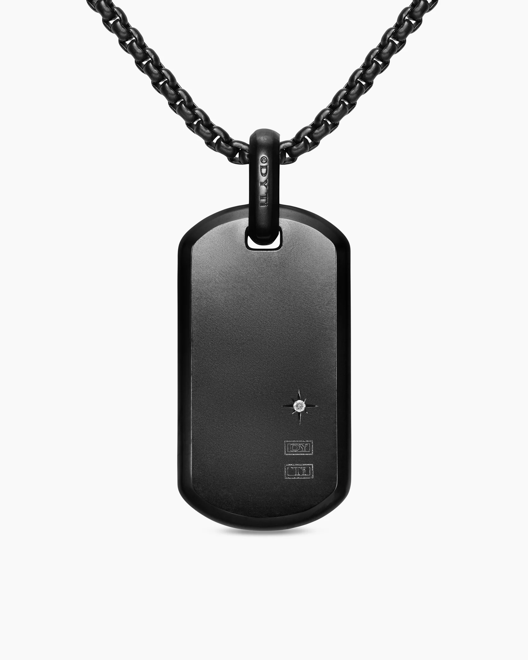 Chevron Fluorescent Tag in Sterling Silver with Diamonds, 35mm 5 Chevron Fluorescent Tag in Sterling Silver with Diamonds, 35mm