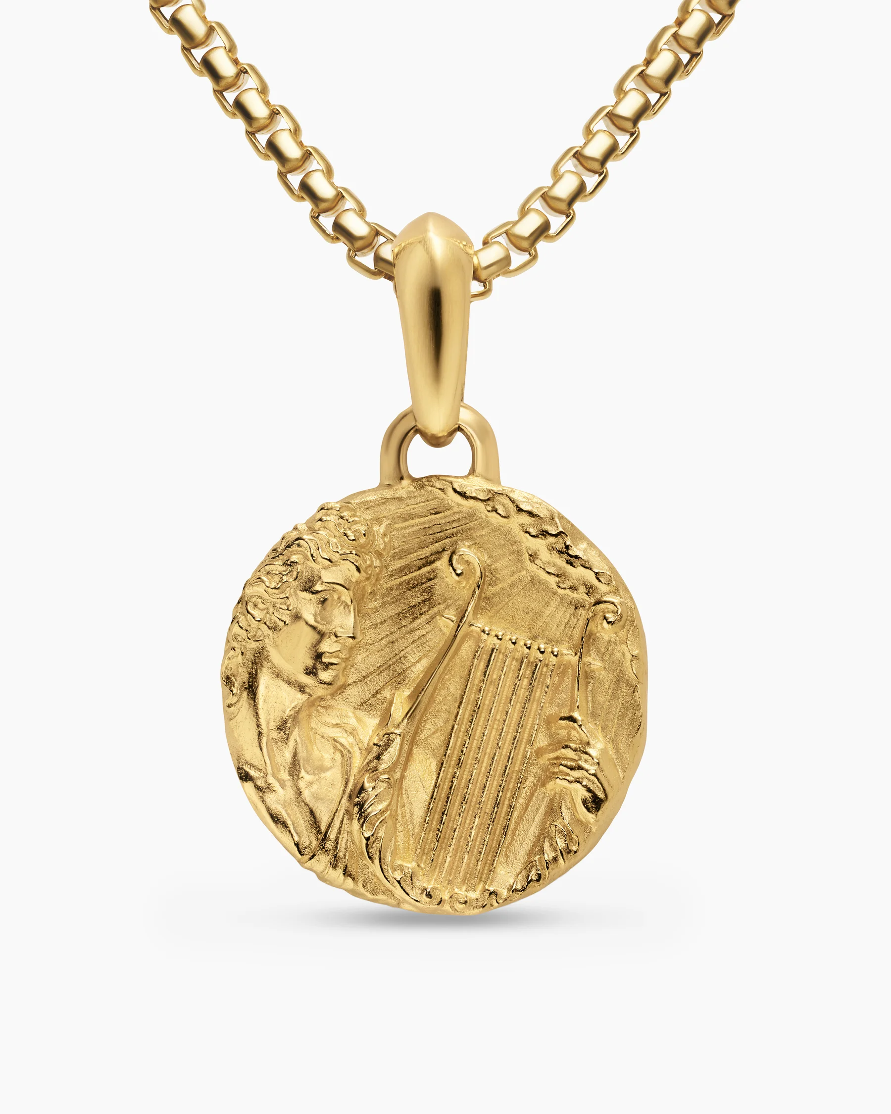 Apollo Amulet in Sterling Silver with 18K Yellow Gold, 26.4mm