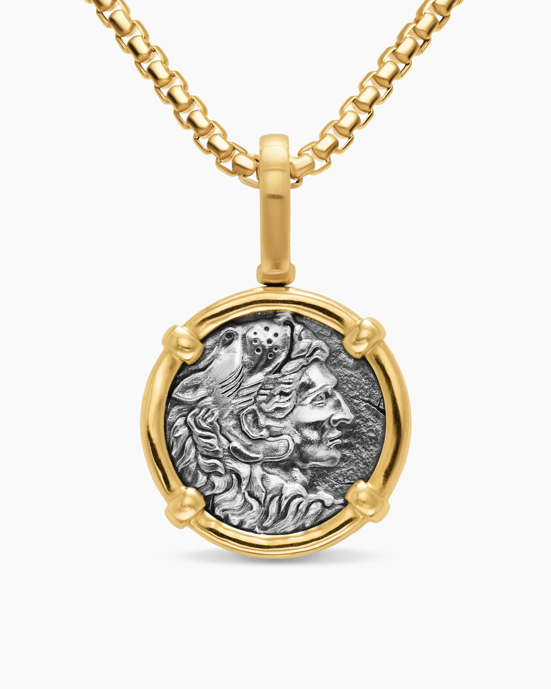 Alexander the Great Amulet in 18K Yellow Gold, 20.5mm