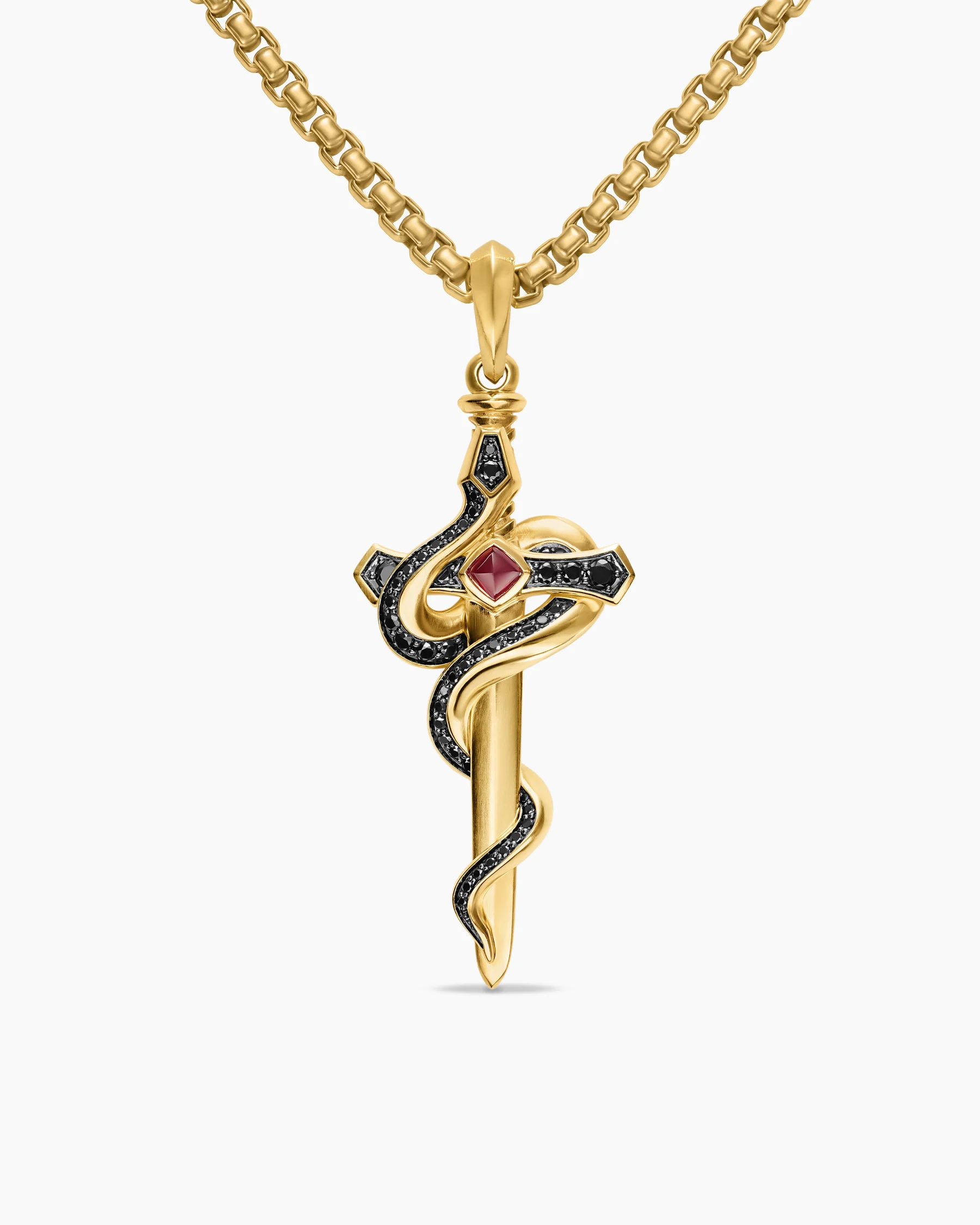 Ouroboros Snake Amulet in 18K Yellow Gold with Diamonds, 48mm 11 Ouroboros Snake Amulet in 18K Yellow Gold with Diamonds, 48mm