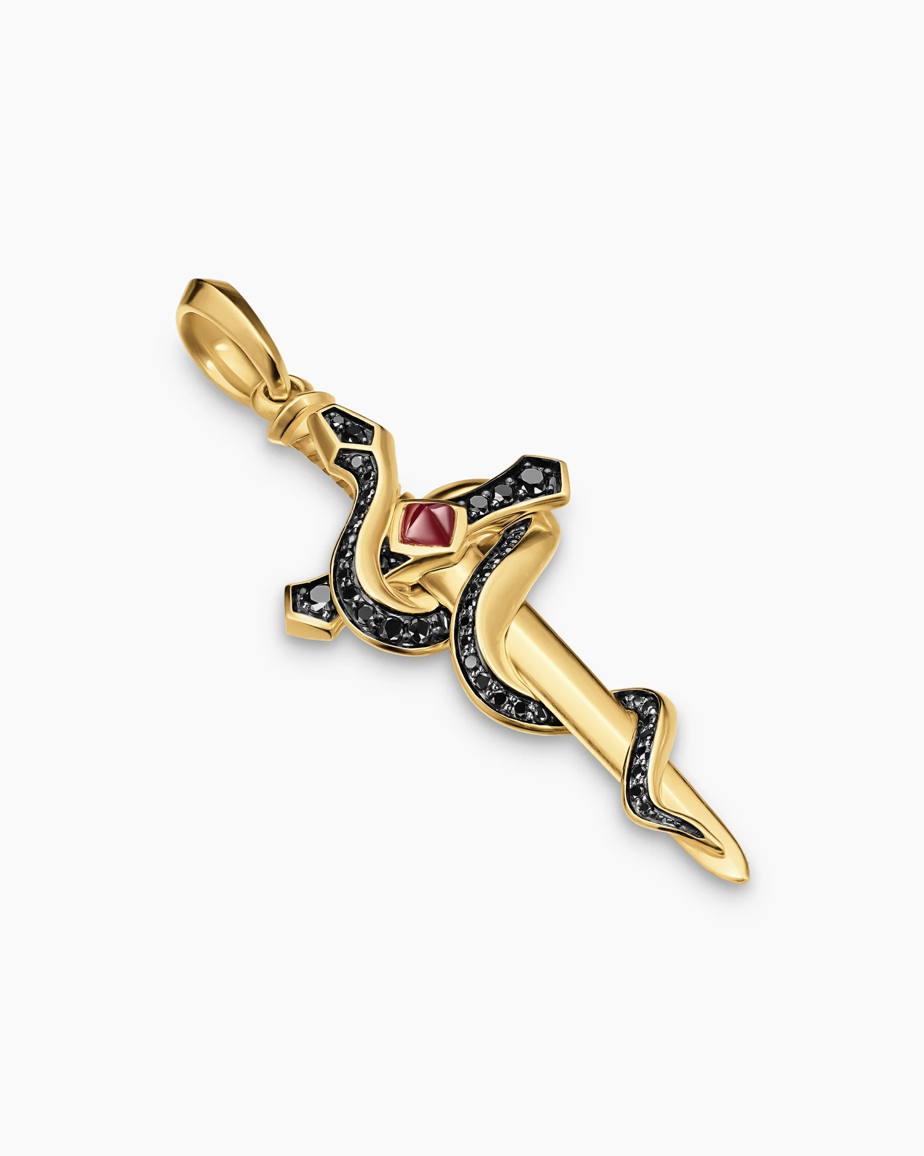 Ouroboros Snake Amulet in 18K Yellow Gold with Diamonds, 48mm 13 Ouroboros Snake Amulet in 18K Yellow Gold with Diamonds, 48mm