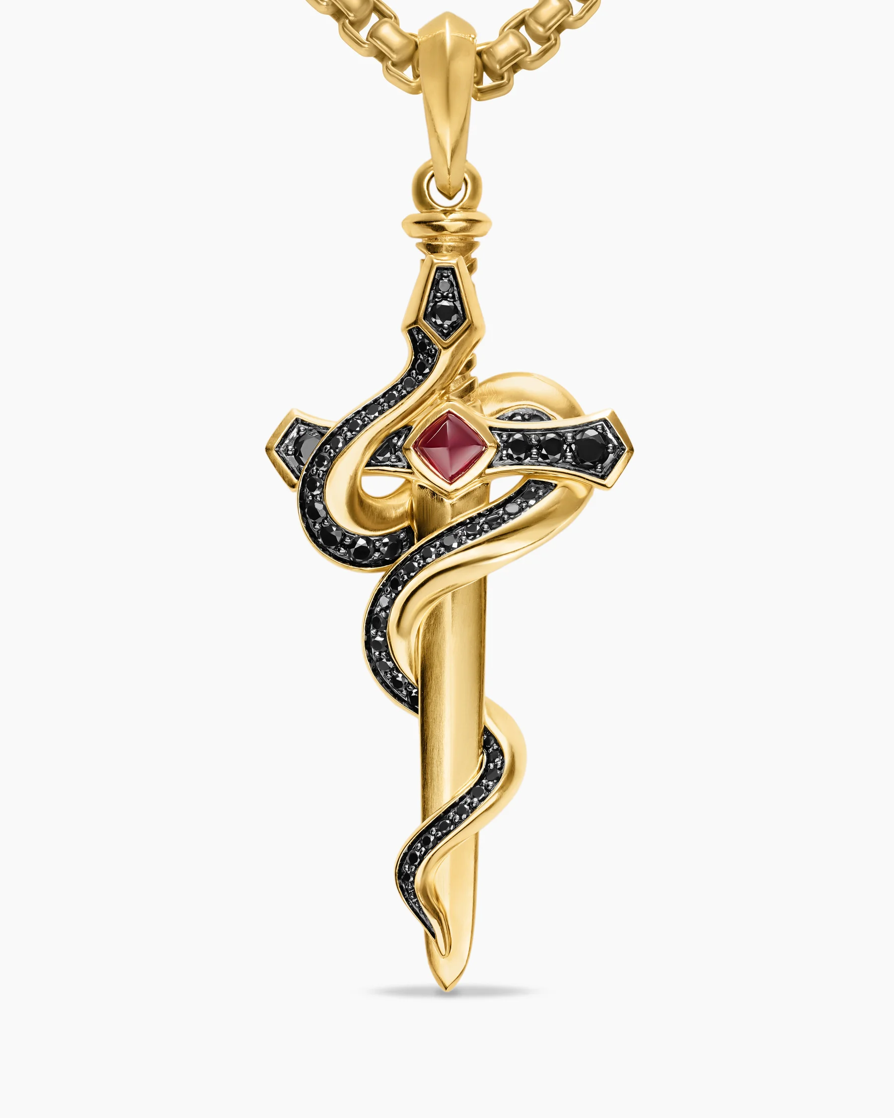 Ouroboros Snake Amulet in 18K Yellow Gold with Diamonds, 48mm 15 Ouroboros Snake Amulet in 18K Yellow Gold with Diamonds, 48mm