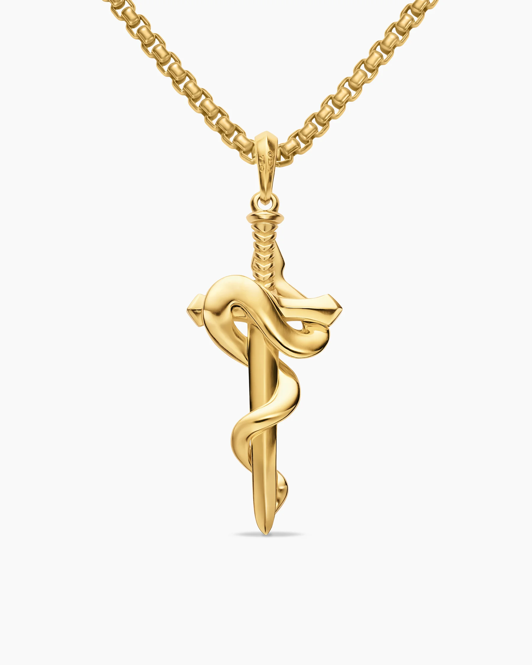 Ouroboros Snake Amulet in 18K Yellow Gold with Diamonds, 48mm 4 Ouroboros Snake Amulet in 18K Yellow Gold with Diamonds, 48mm