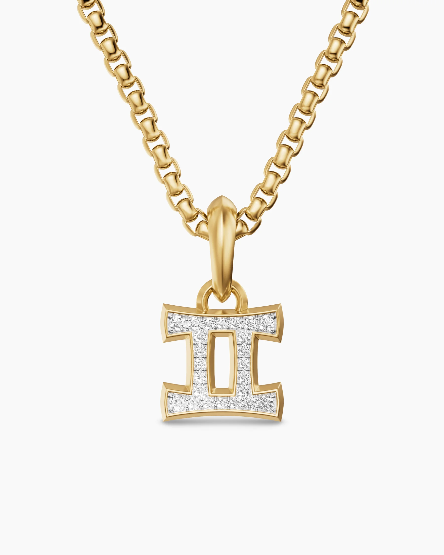 Gemini Amulet in 18K Yellow Gold with Diamonds, 15.2mm 11 Gemini Amulet in 18K Yellow Gold with Diamonds, 15.2mm