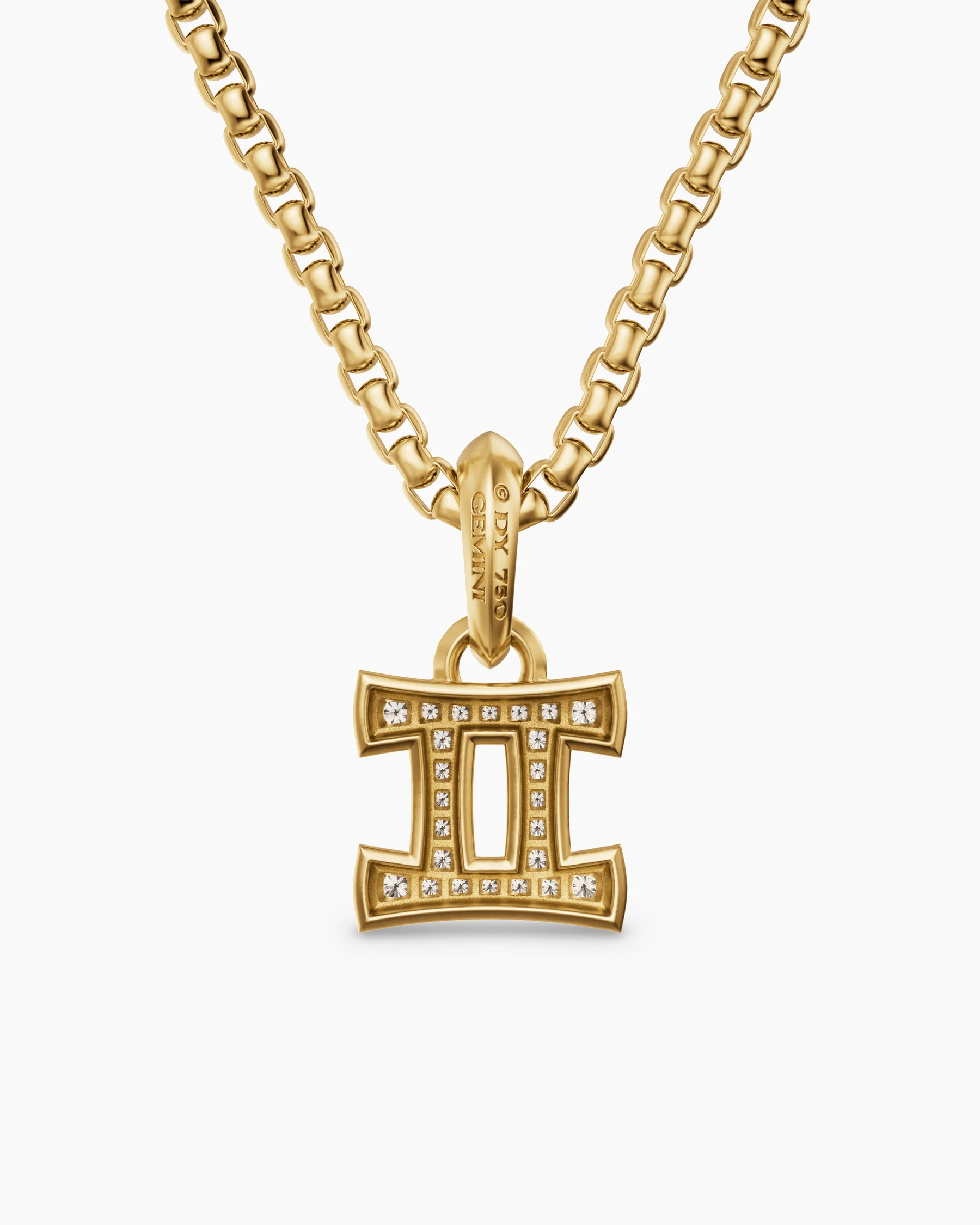 Gemini Amulet in 18K Yellow Gold with Diamonds, 15.2mm 14 Gemini Amulet in 18K Yellow Gold with Diamonds, 15.2mm