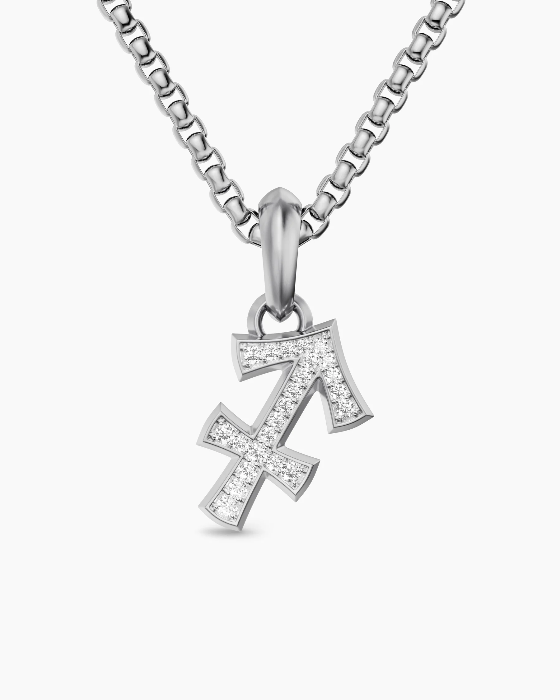 Sagittarius Amulet in 18K Yellow Gold with Diamonds, 19.7mm