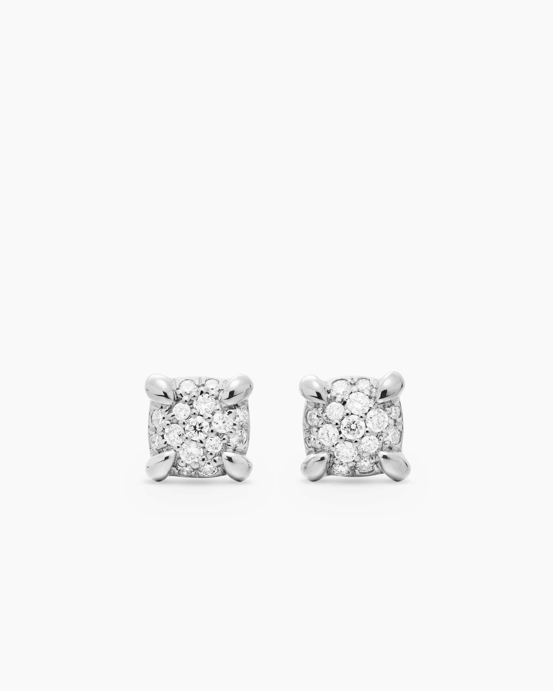 Petite Chatelaine® Stud Earrings in 18K Yellow Gold with Pavé Diamonds, 5mm