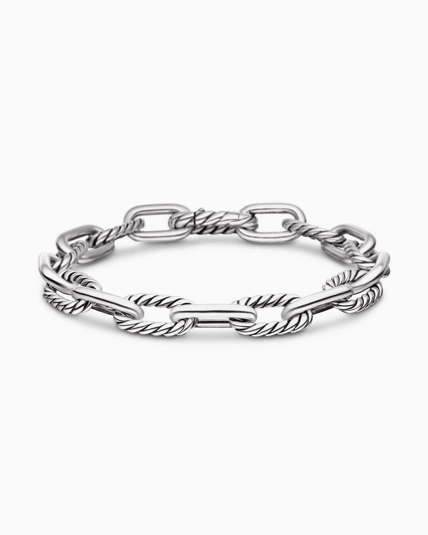 DY Madison® Chain Bracelet in Sterling Silver with 18K Rose Gold, 8.5mm