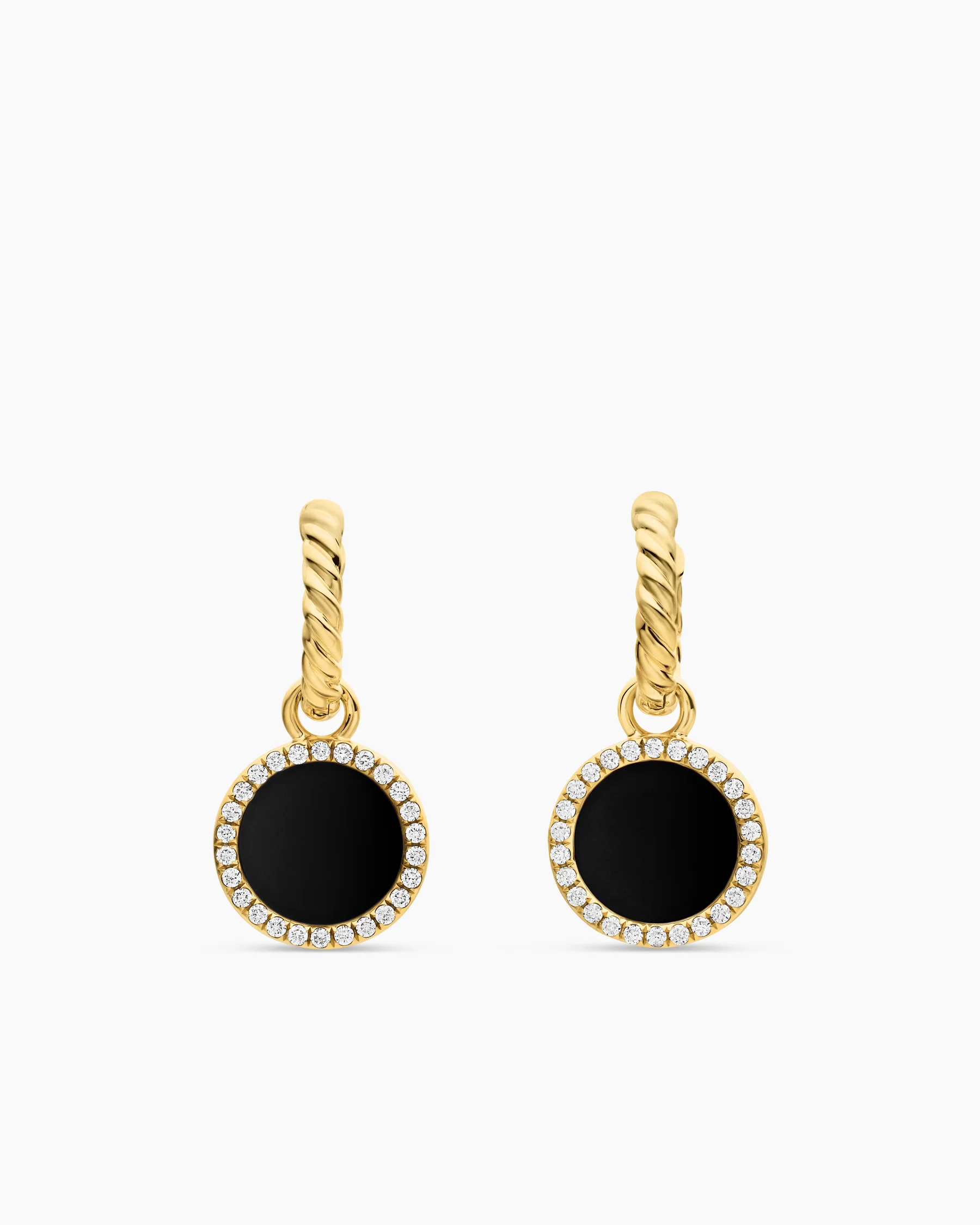 Petite DY Elements® Drop Earrings in 18K Yellow Gold with Lapis and Diamonds, 22.6mm