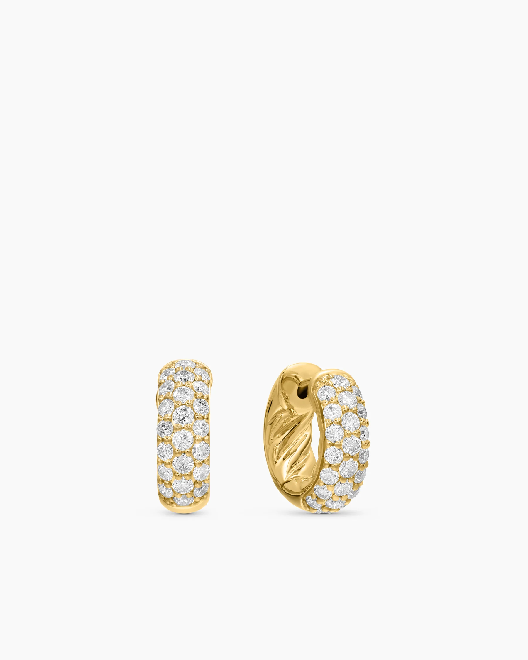 DY Mercer® Micro Hoop Earrings in Sterling Silver with Diamonds, 13.5mm 1 DY Mercer® Micro Hoop Earrings in Sterling Silver with Diamonds, 13.5mm