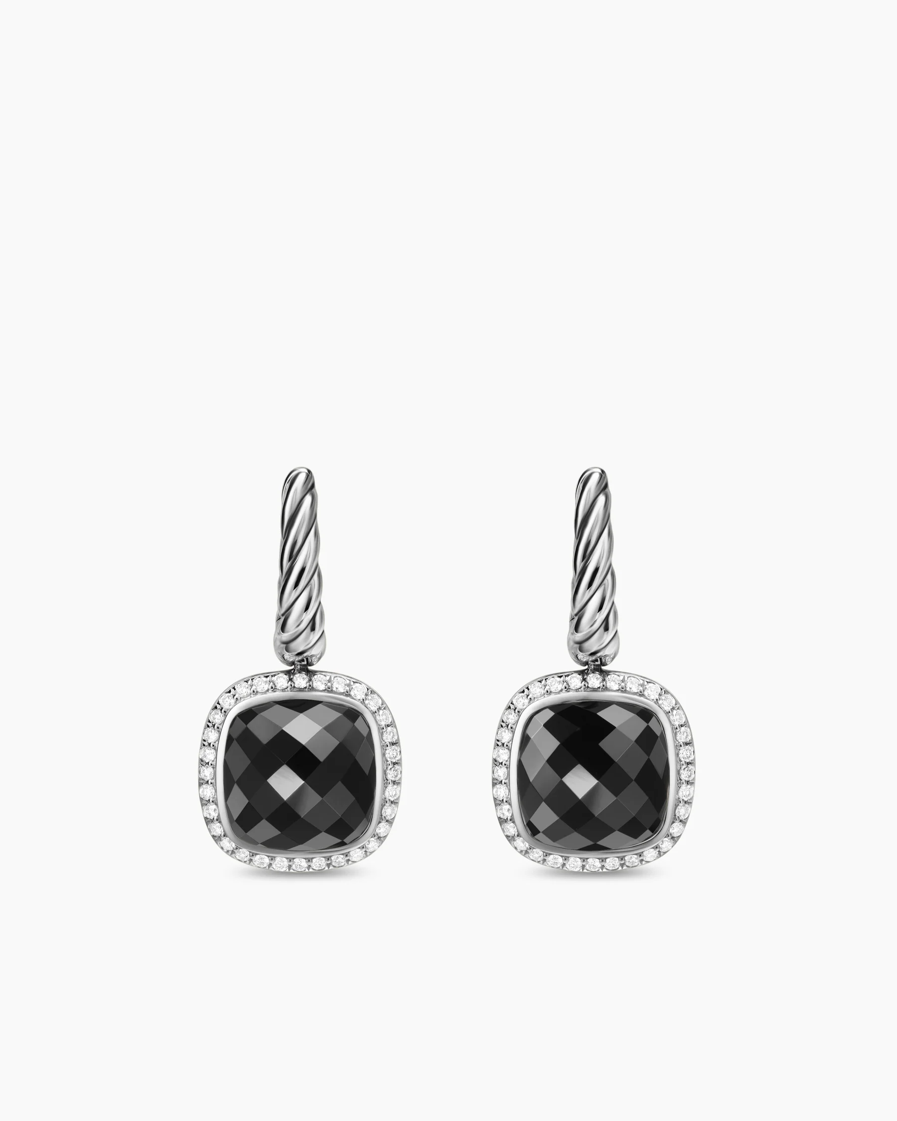 Albion® Drop Earrings in 18K Yellow Gold with Amethyst and Diamonds, 10mm
