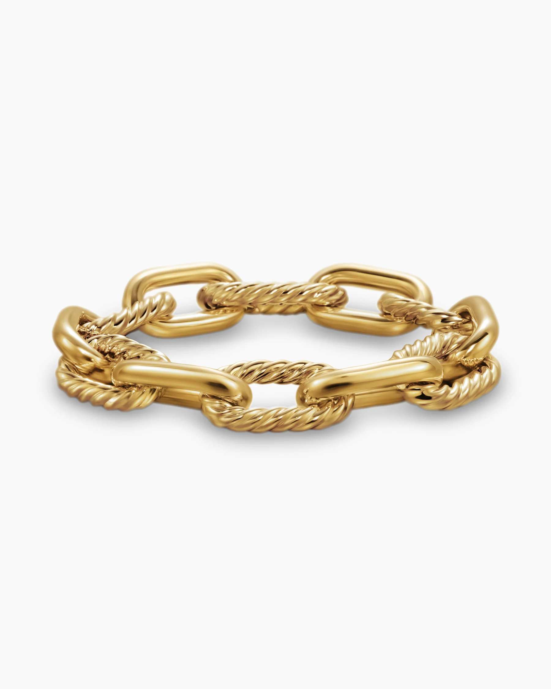 DY Madison® Chain Bracelet in Sterling Silver with 18K Yellow Gold, 13.5mm