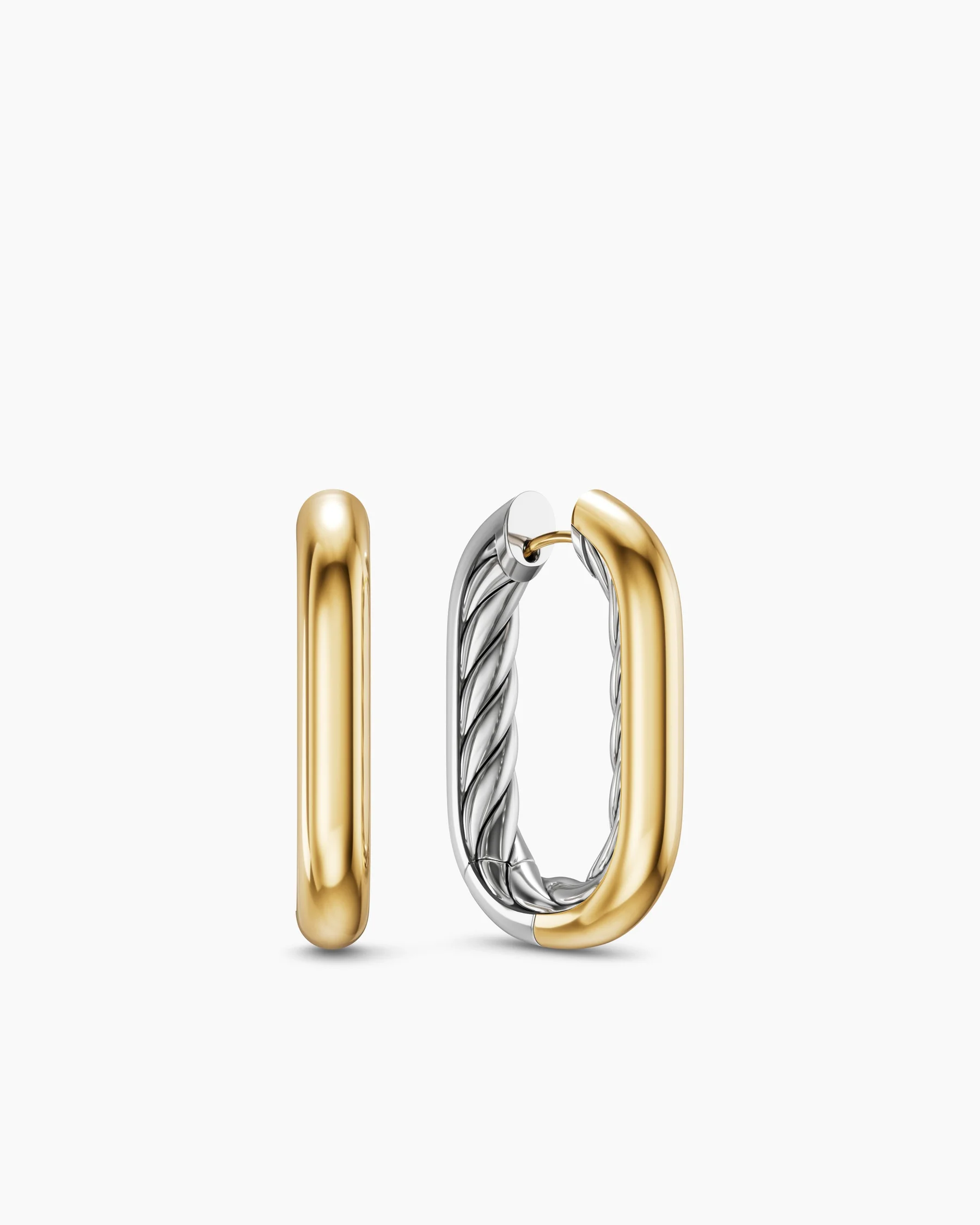 DY Madison® Smooth Hoop Earrings in Sterling Silver, 29.5mm