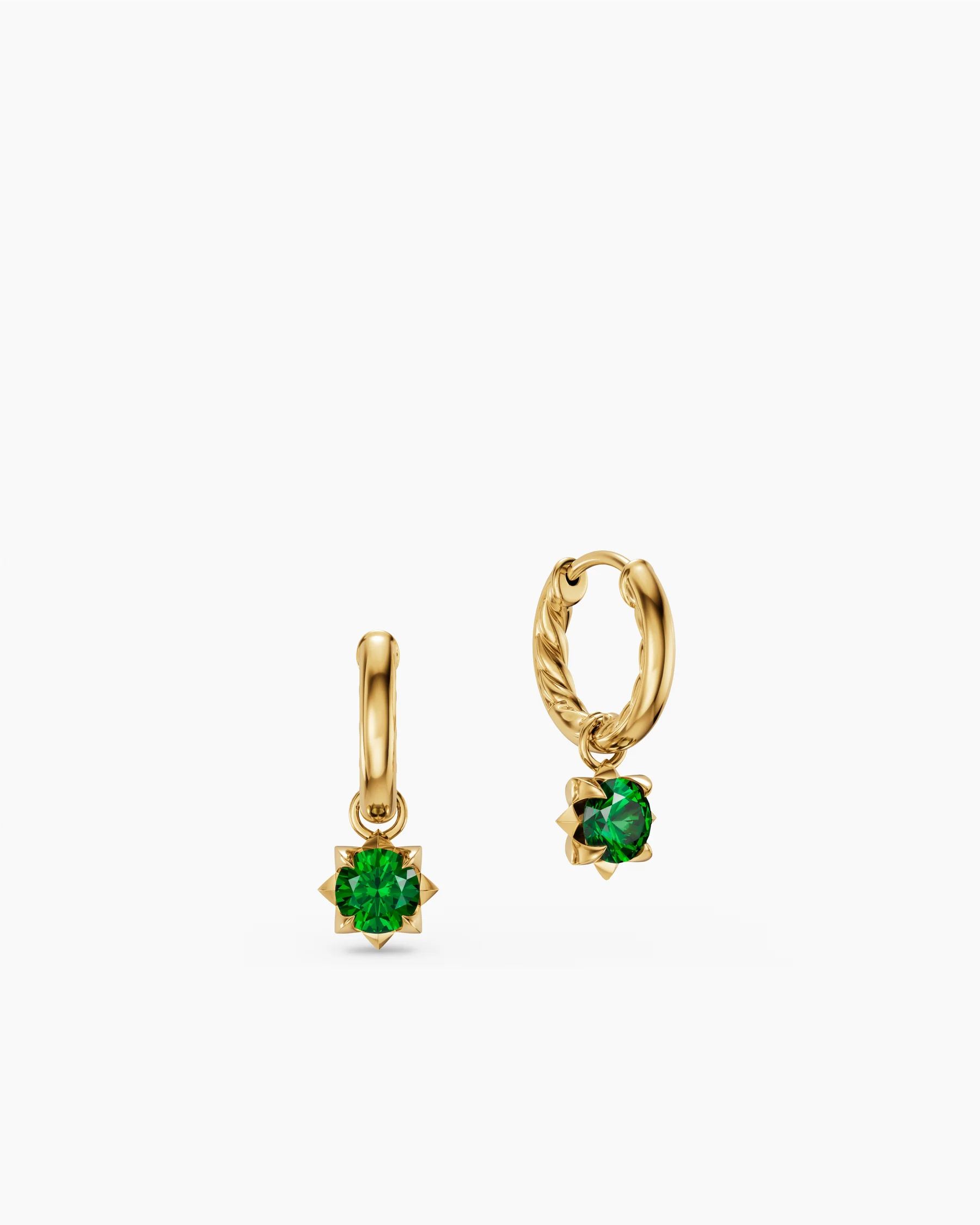 Petite Pavé Stone Drop Earrings in 18K Yellow Gold with Blue Sapphires, 4.5mm 11 Petite Pavé Stone Drop Earrings in 18K Yellow Gold with Blue Sapphires, 4.5mm