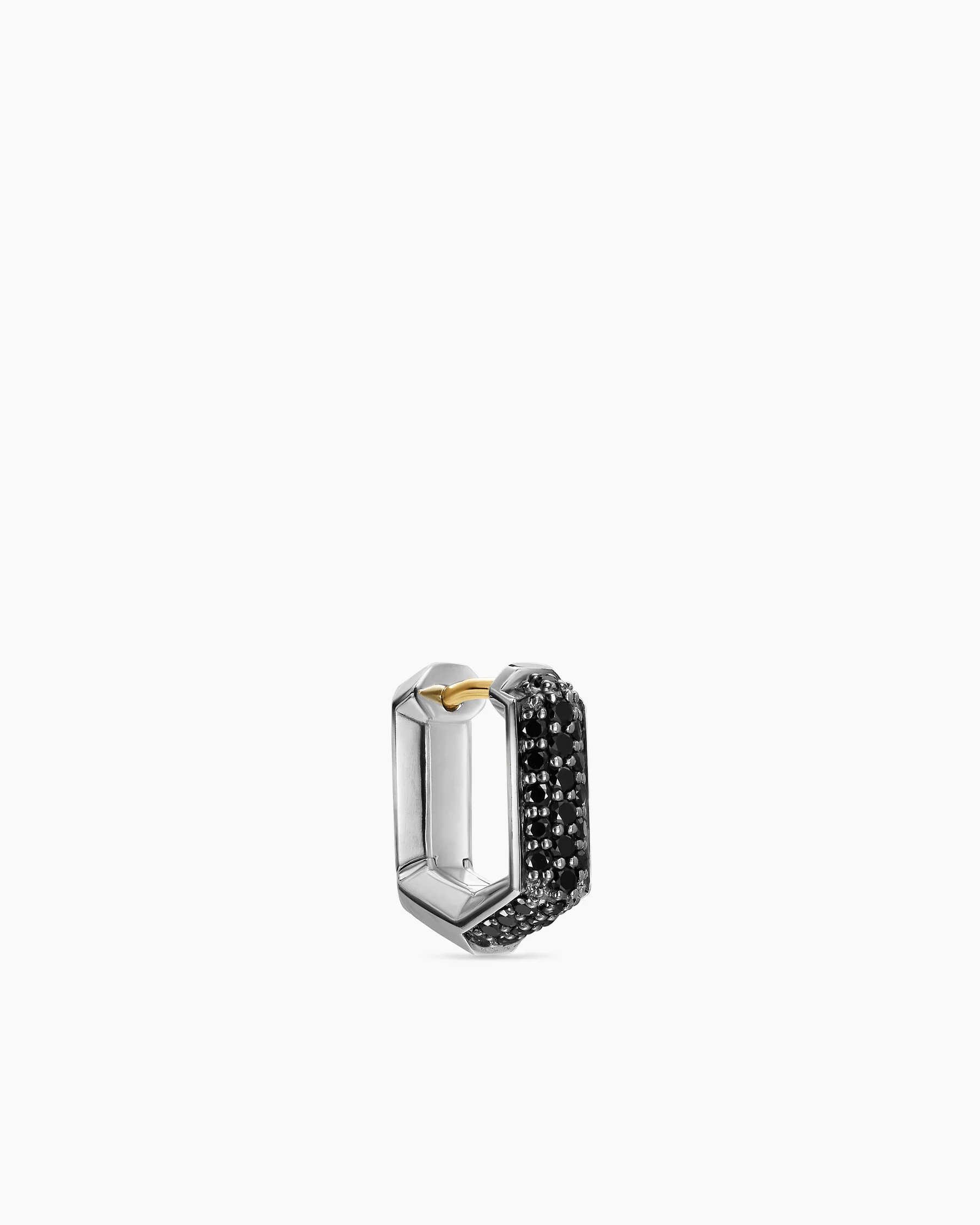 Streamline® Hoop Earring in 18K Yellow Gold with Diamonds, 11.7mm