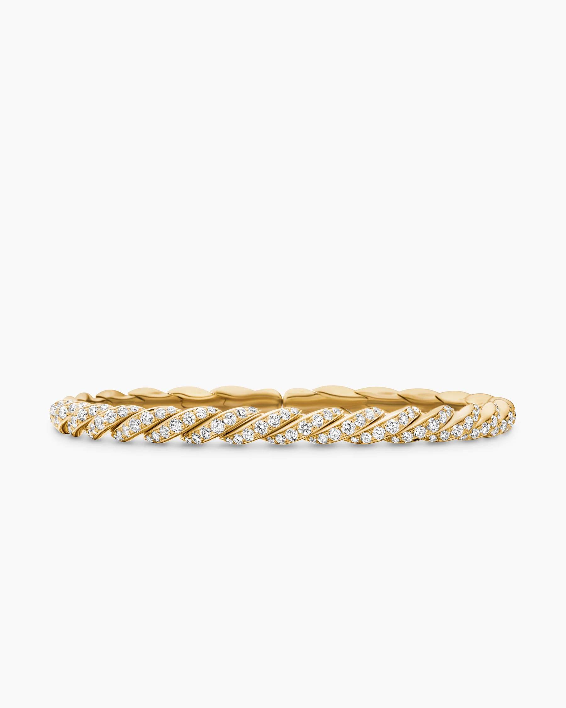 Sculpted Cable Flex® Bracelet in 18K Rose Gold with Diamonds, 5mm 29 Sculpted Cable Flex® Bracelet in 18K Rose Gold with Diamonds, 5mm