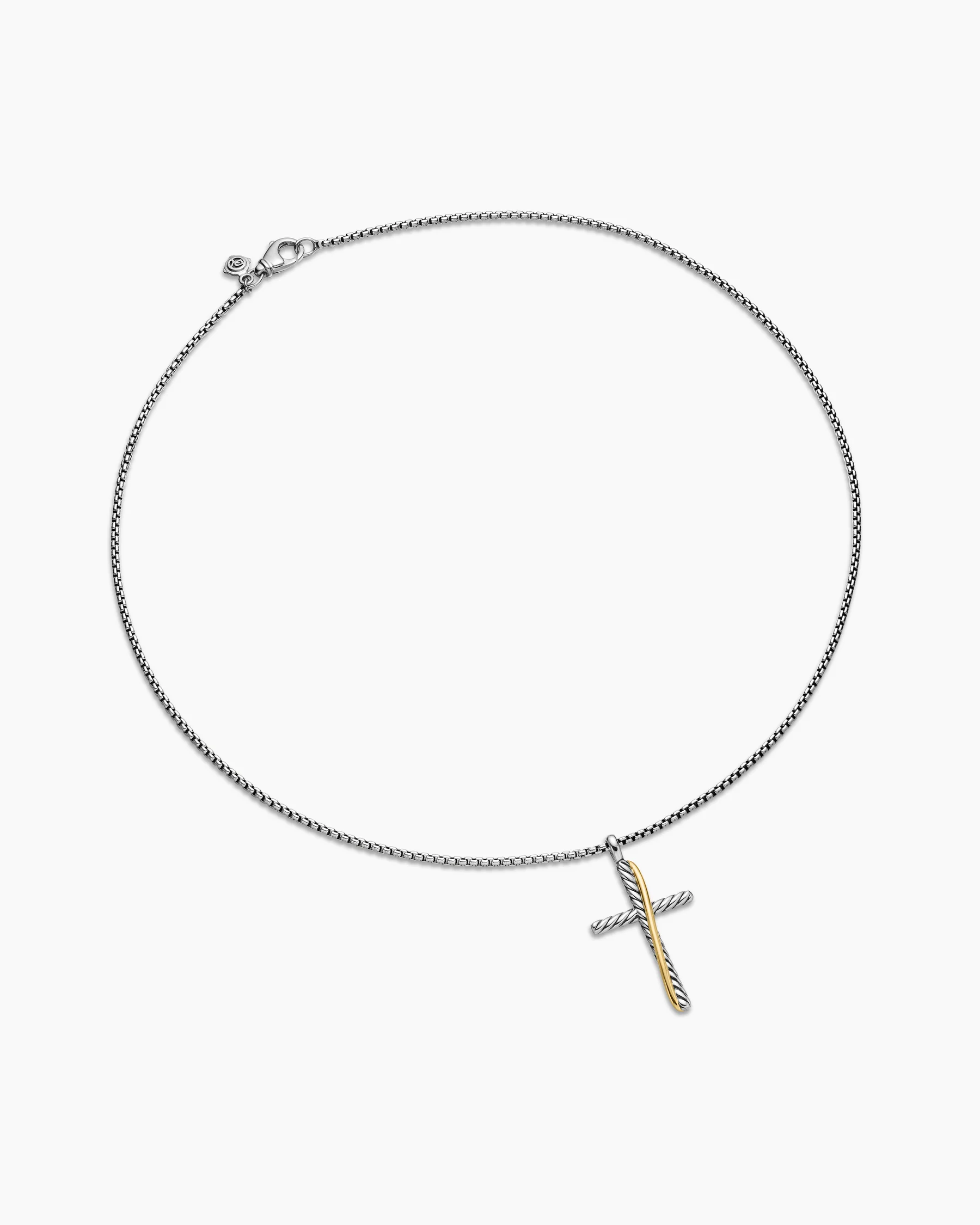 Crossover Cross Necklace in Sterling Silver with Diamonds, 35.6mm 8 Crossover Cross Necklace in Sterling Silver with Diamonds, 35.6mm