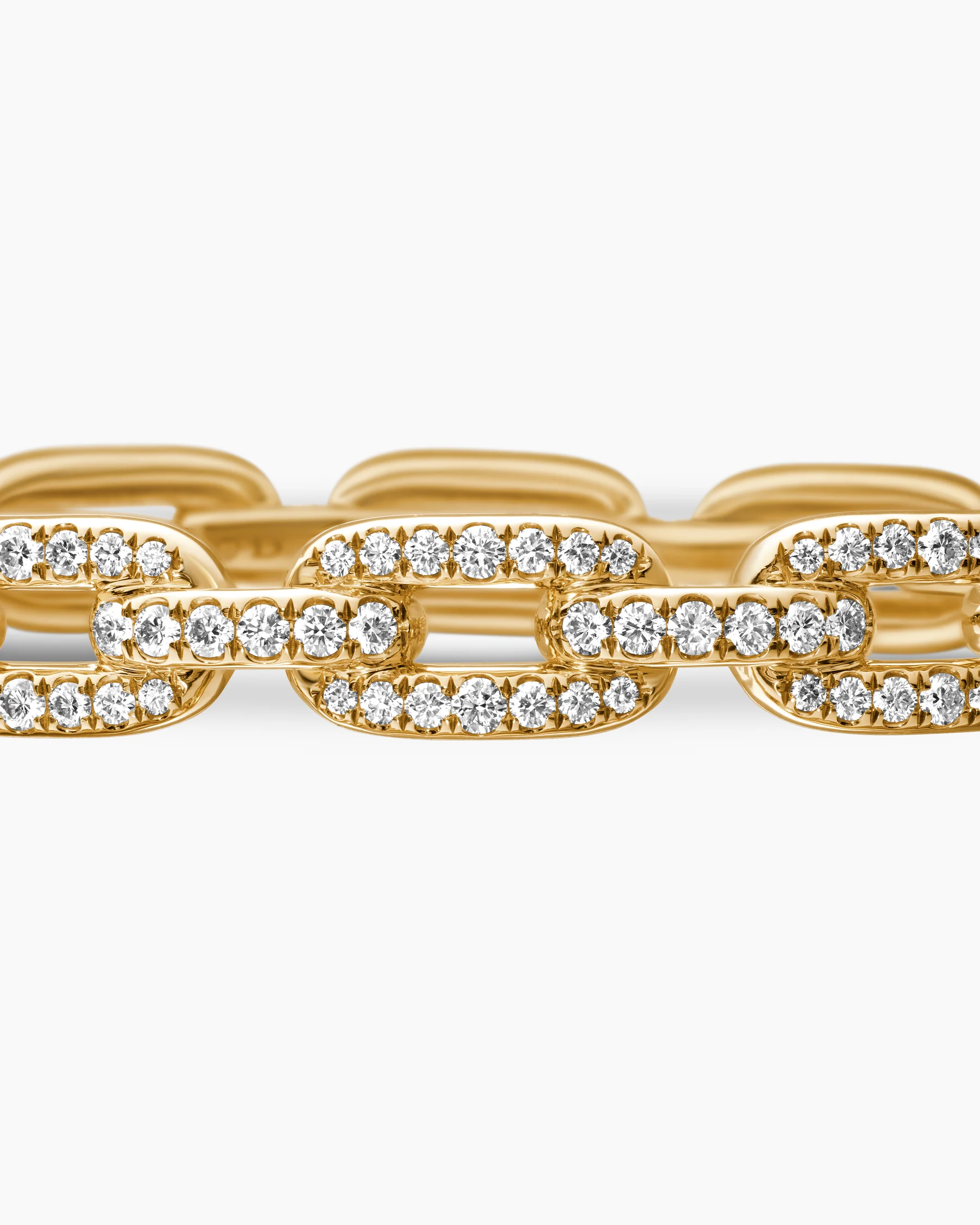 Stax Chain Link Bracelet in 18K Yellow Gold with Diamonds, 7mm 13 Stax Chain Link Bracelet in 18K Yellow Gold with Diamonds, 7mm