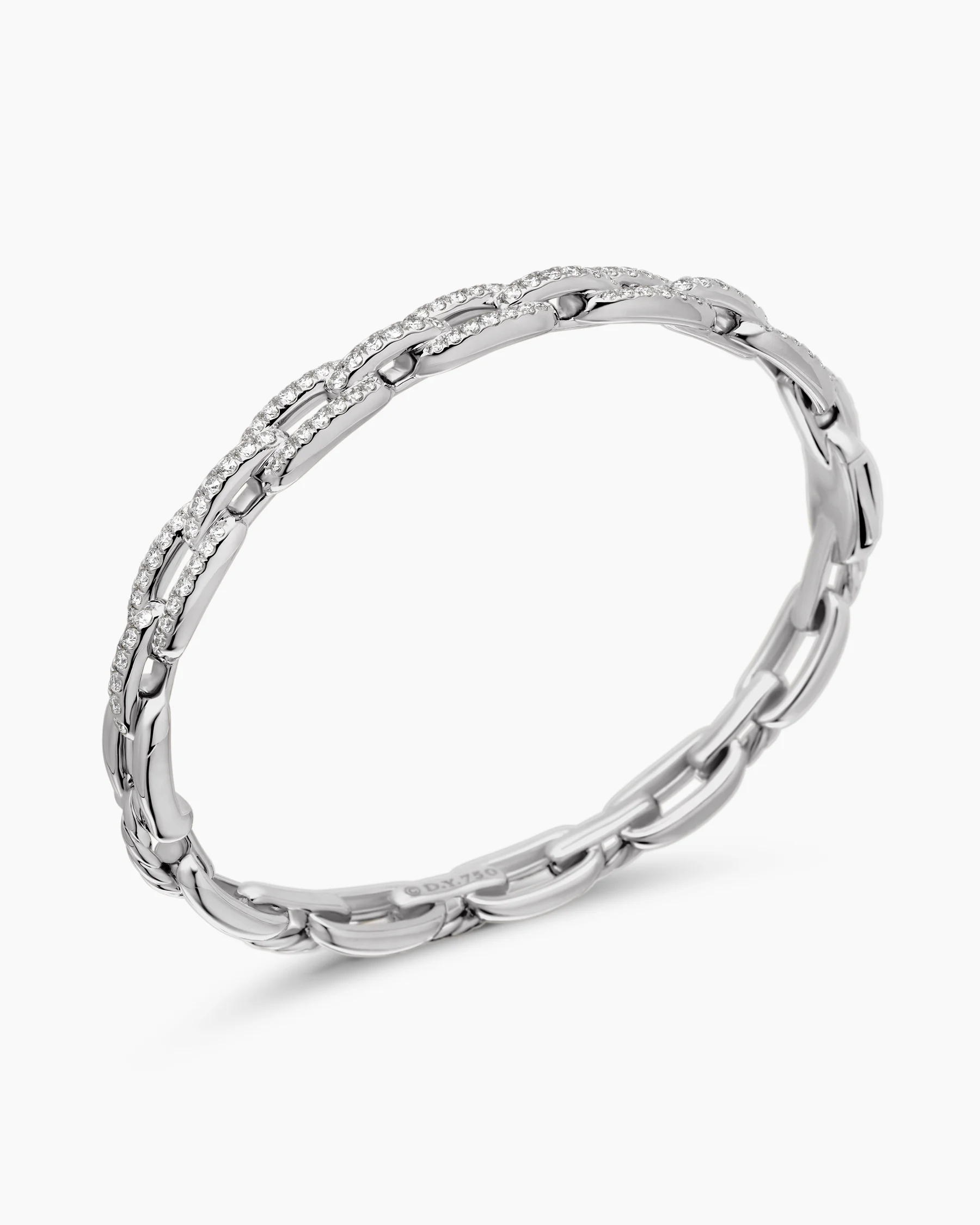 Stax Chain Link Bracelet in 18K Yellow Gold with Diamonds, 7mm 3 Stax Chain Link Bracelet in 18K Yellow Gold with Diamonds, 7mm