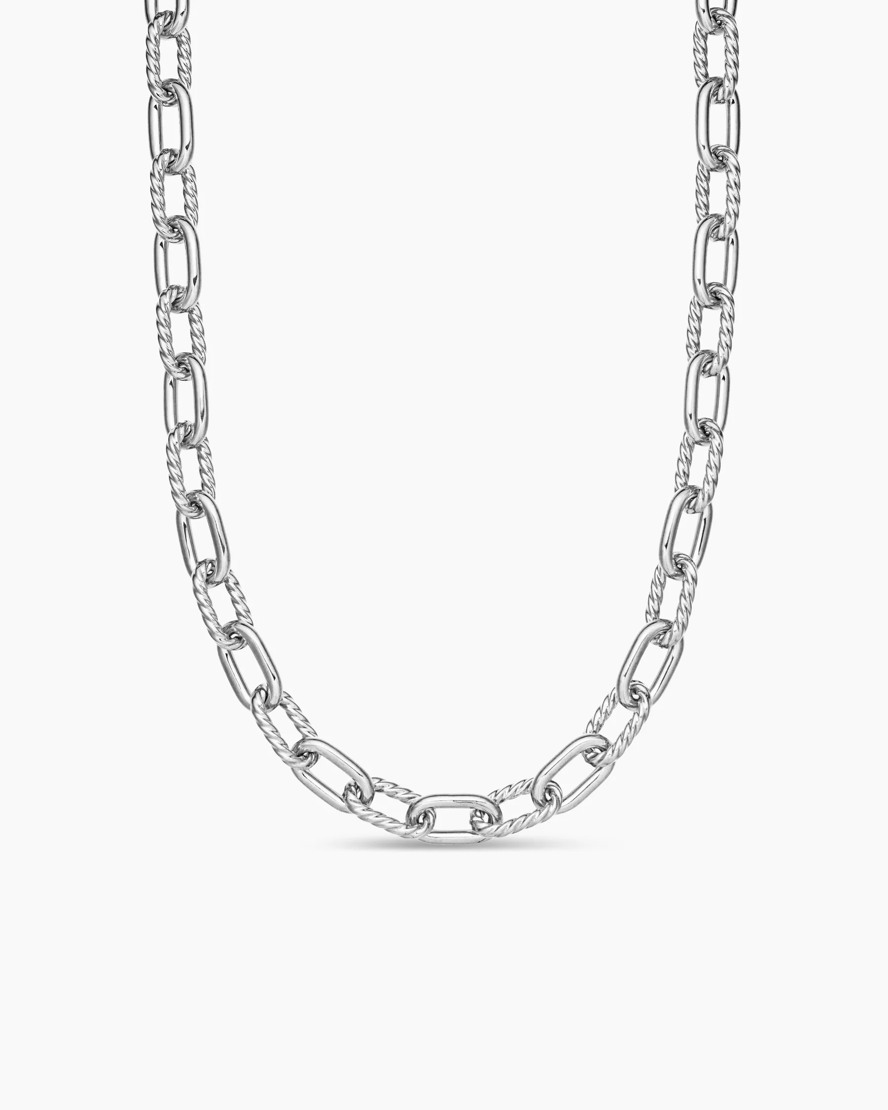 DY Madison® Chain Necklace in Sterling Silver with 18K Yellow Gold, 8.5mm