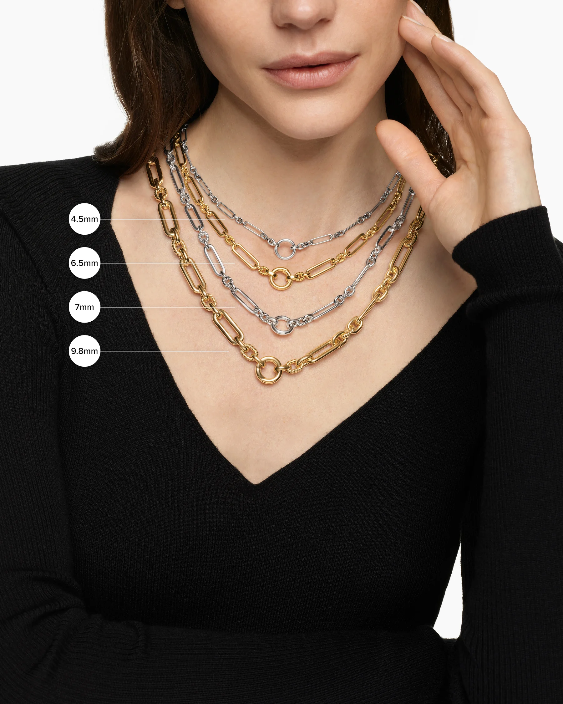 Lexington Chain Necklace in 18K Yellow Gold, 4.5mm 7 Lexington Chain Necklace in 18K Yellow Gold, 4.5mm