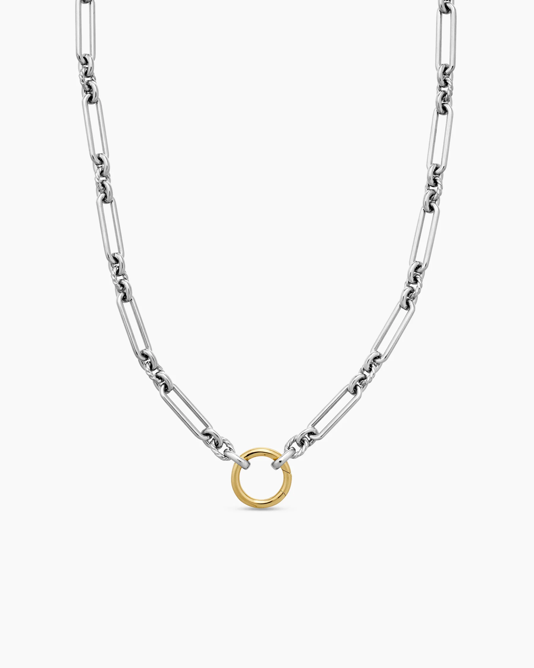 Lexington Chain Necklace in Sterling Silver with 18K Yellow Gold, 4.5mm 28 Lexington Chain Necklace in Sterling Silver with 18K Yellow Gold, 4.5mm
