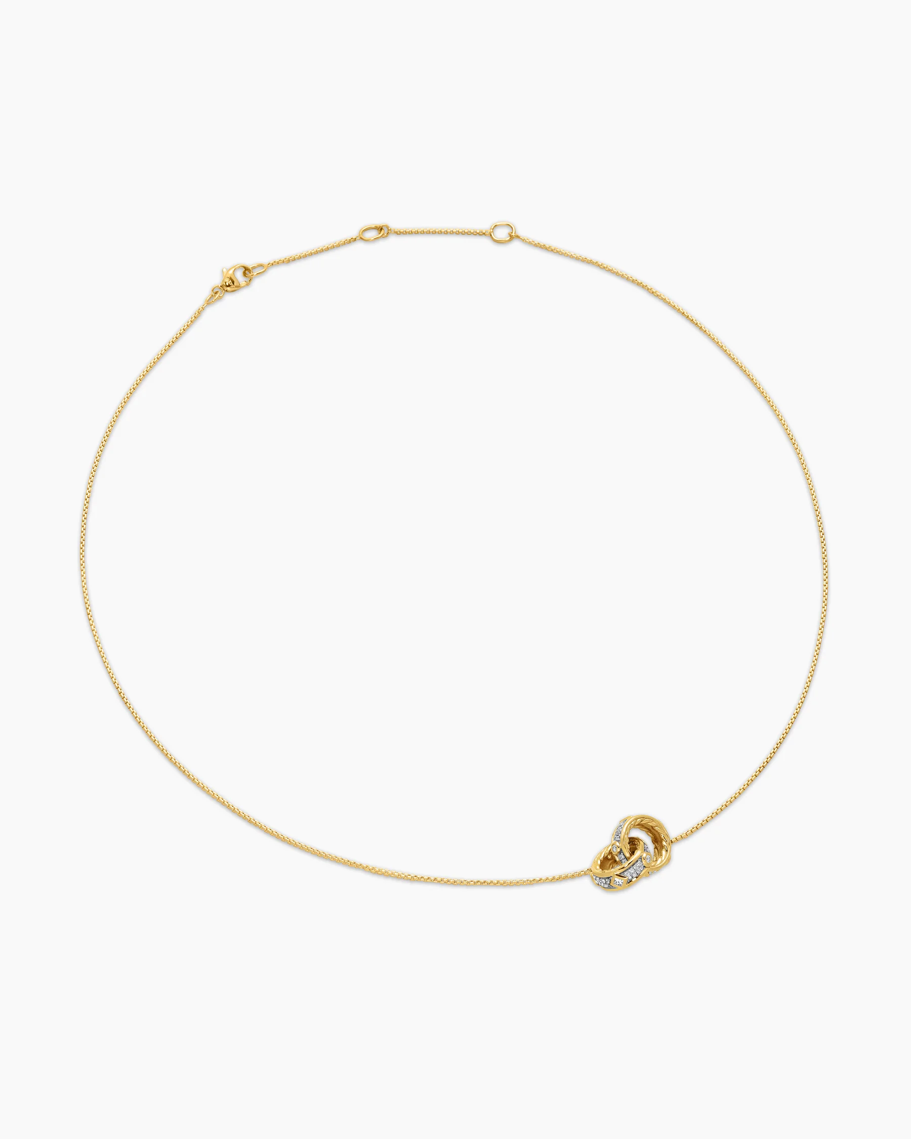 Modern Renaissance® Double Pendant Necklace in 18K Yellow Gold with Diamonds, 16.4mm 3 Modern Renaissance® Double Pendant Necklace in 18K Yellow Gold with Diamonds, 16.4mm