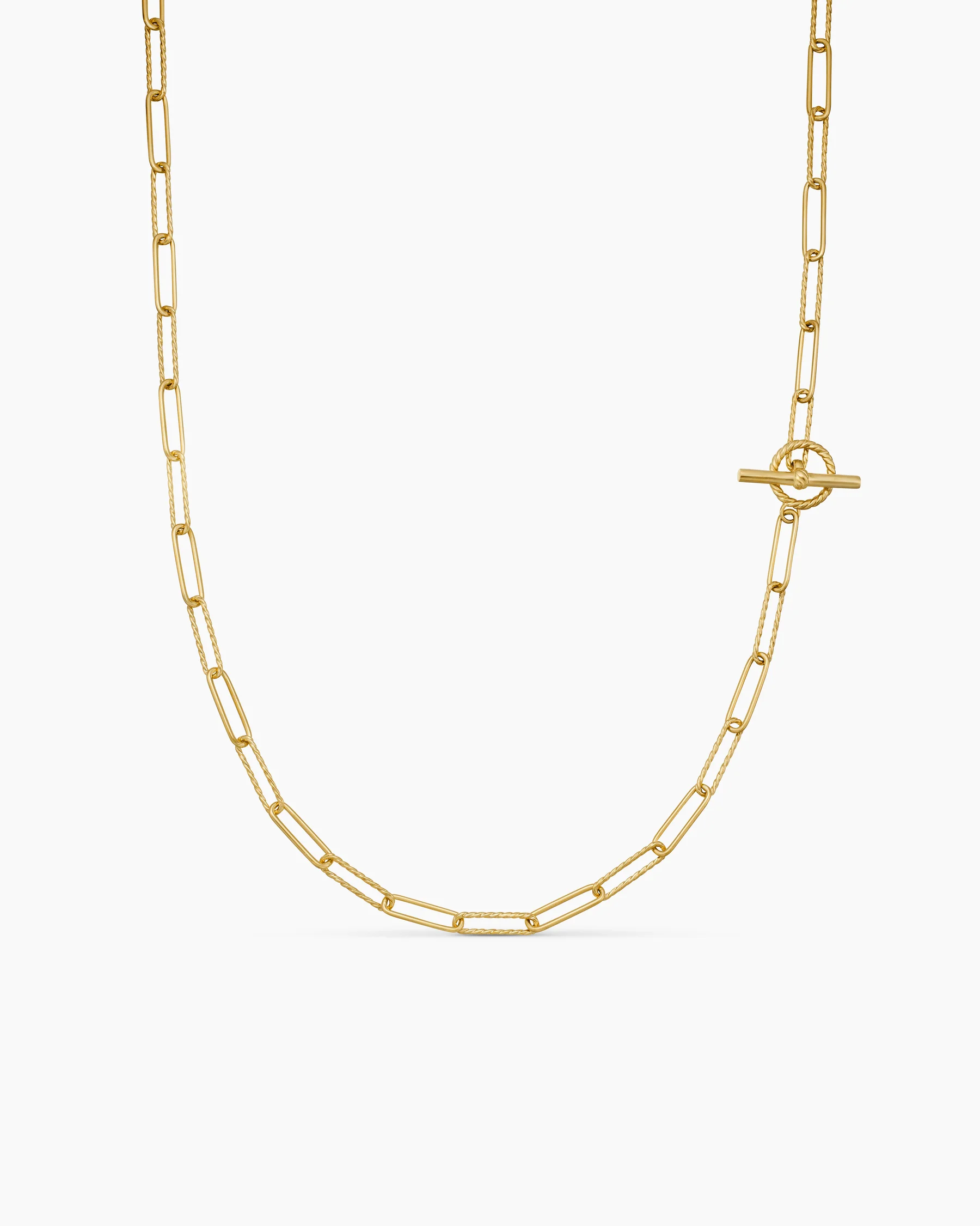 DY Madison® Elongated Chain Necklace in 18K Yellow Gold, 3.5mm 24 DY Madison® Elongated Chain Necklace in 18K Yellow Gold, 3.5mm