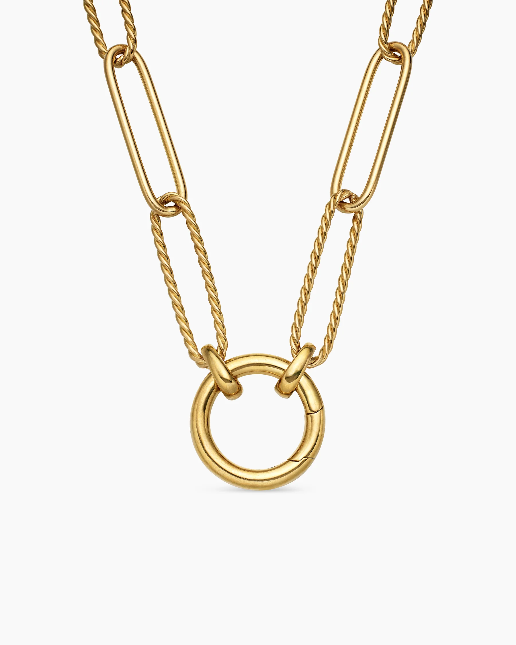 DY Madison® Elongated Chain Necklace in 18K Yellow Gold, 5mm 1 DY Madison® Elongated Chain Necklace in 18K Yellow Gold, 5mm
