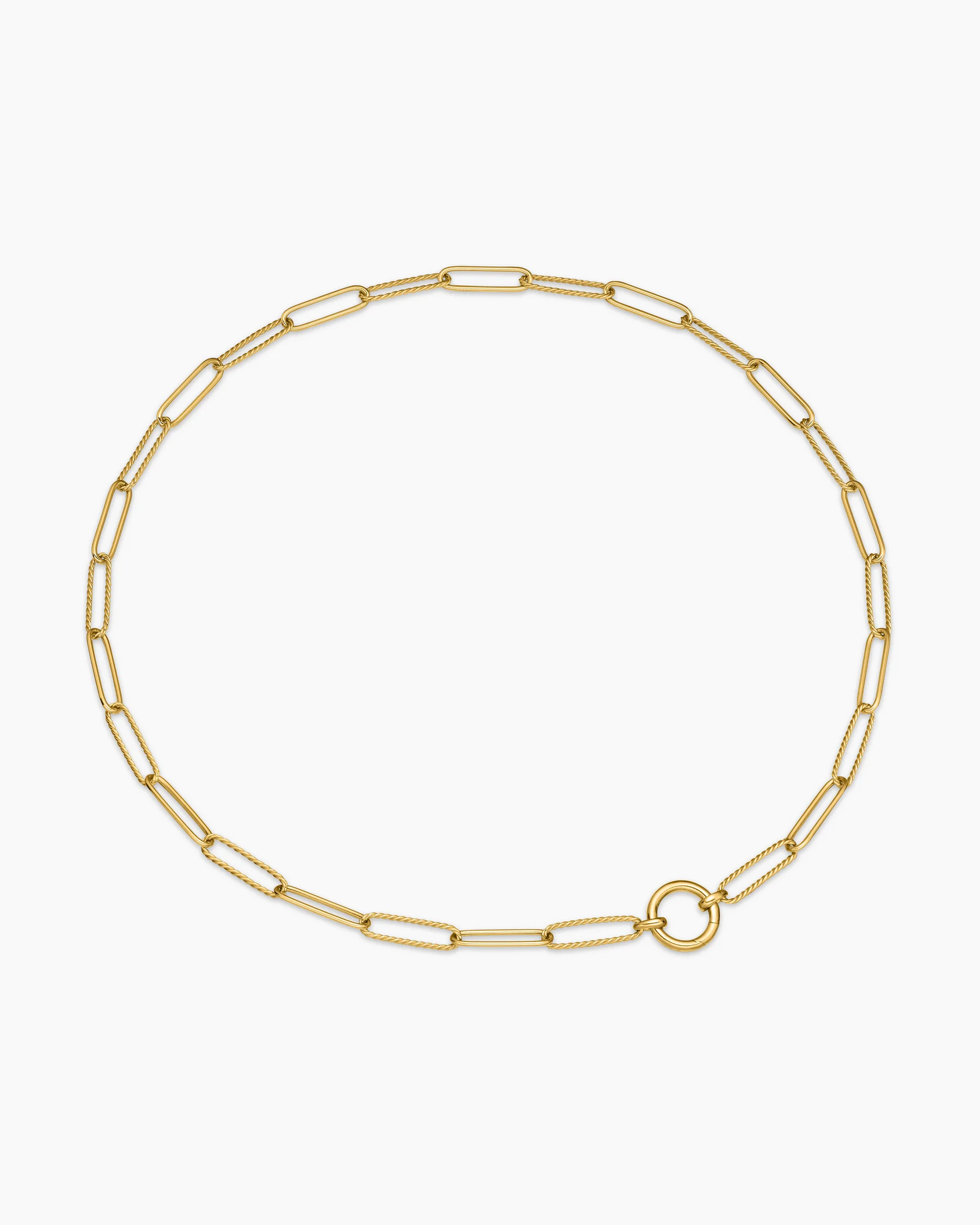 DY Madison® Elongated Chain Necklace in 18K Yellow Gold, 5mm 3 DY Madison® Elongated Chain Necklace in 18K Yellow Gold, 5mm