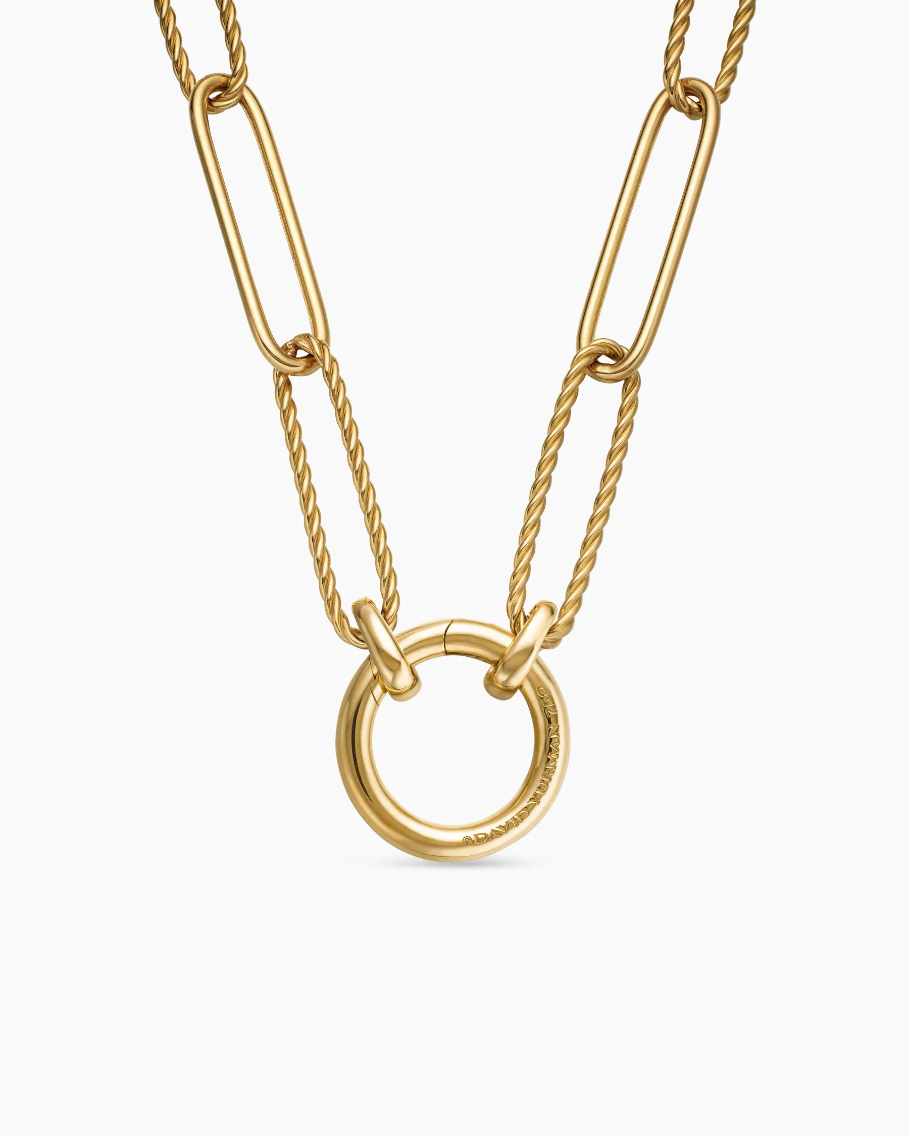 DY Madison® Elongated Chain Necklace in 18K Yellow Gold, 5mm 4 DY Madison® Elongated Chain Necklace in 18K Yellow Gold, 5mm