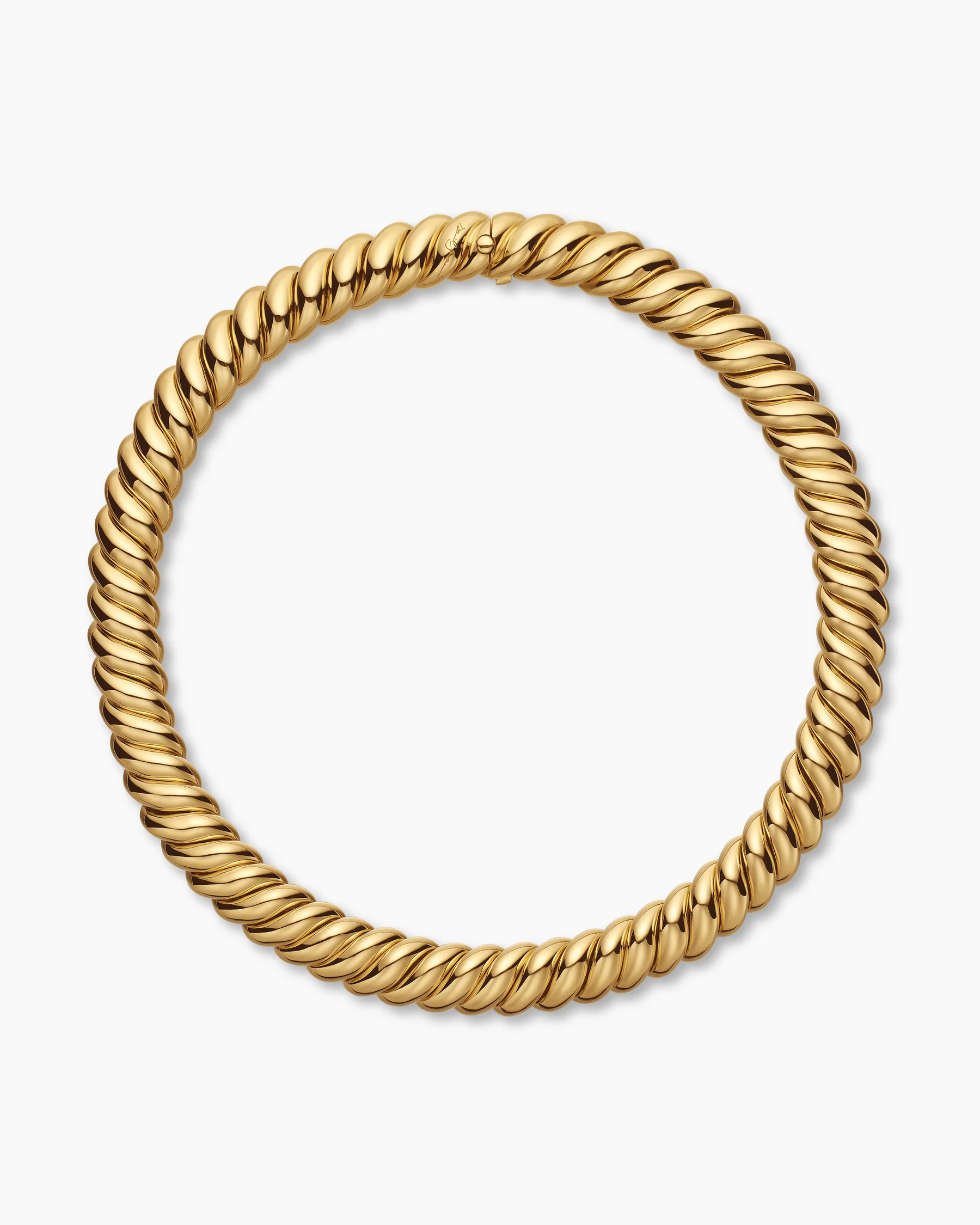 Sculpted Cable Necklace in 18K Yellow Gold, 14mm 1 Sculpted Cable Necklace in 18K Yellow Gold, 14mm
