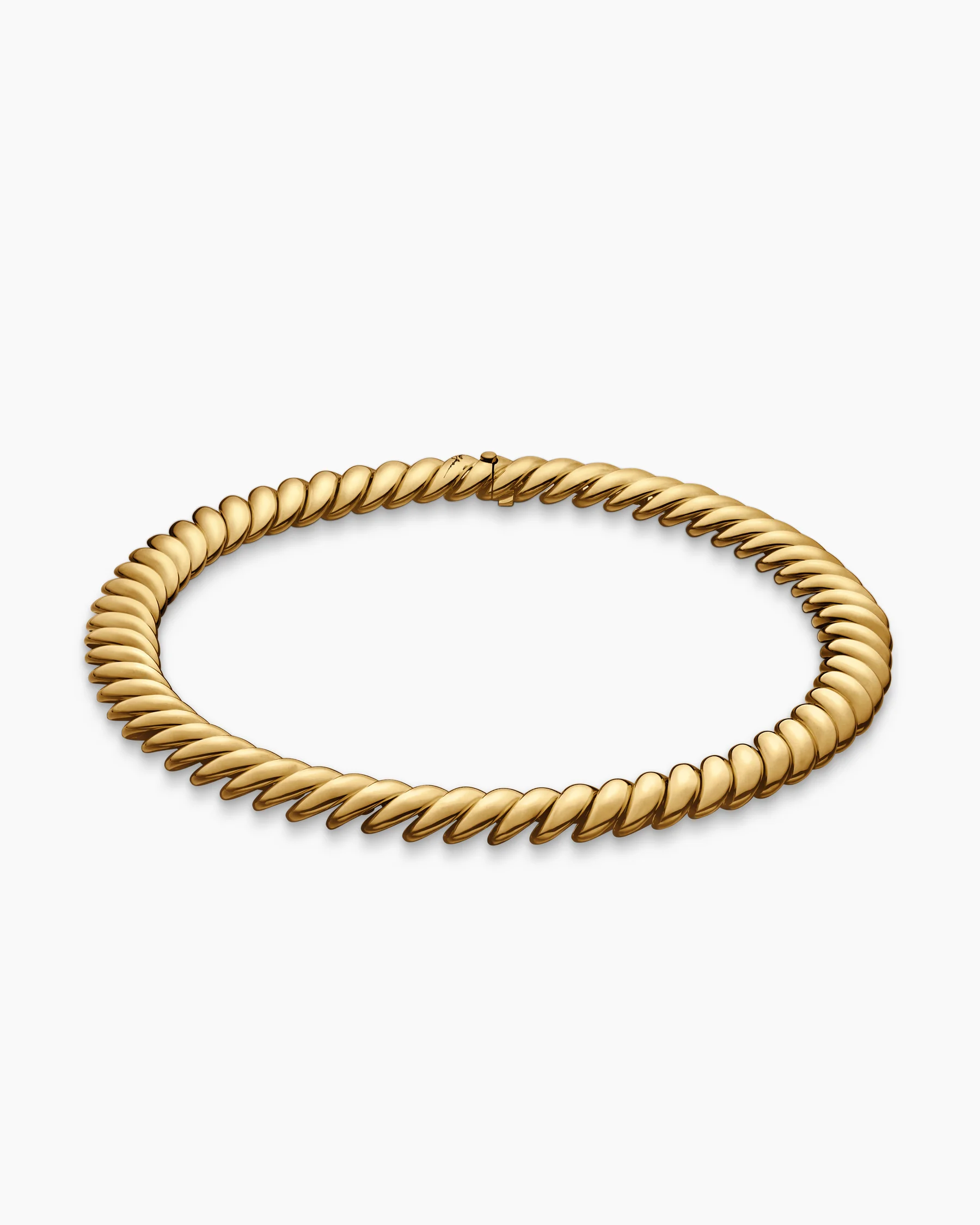 Sculpted Cable Necklace in 18K Yellow Gold, 14mm 3 Sculpted Cable Necklace in 18K Yellow Gold, 14mm