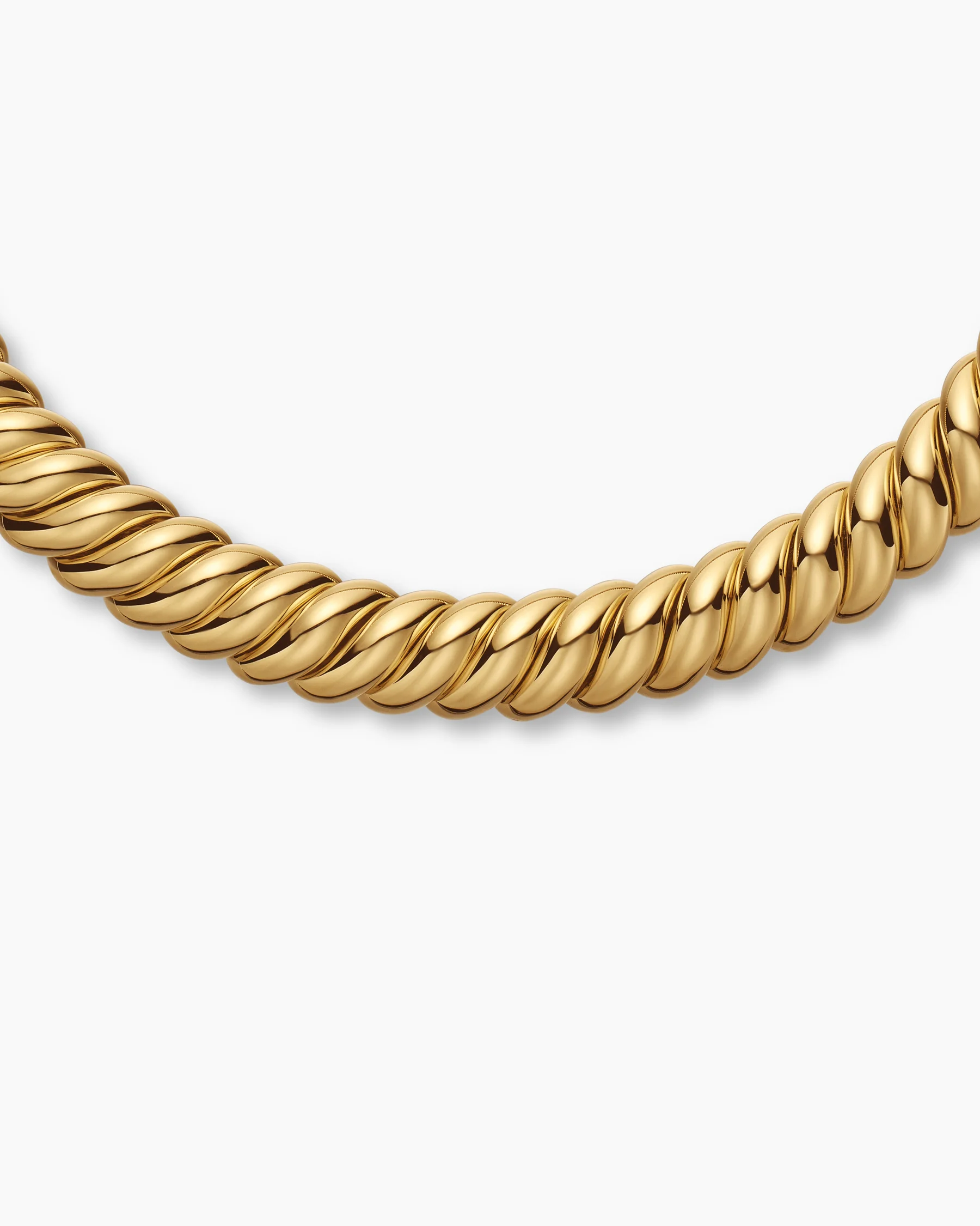 Sculpted Cable Necklace in 18K Yellow Gold, 14mm 4 Sculpted Cable Necklace in 18K Yellow Gold, 14mm