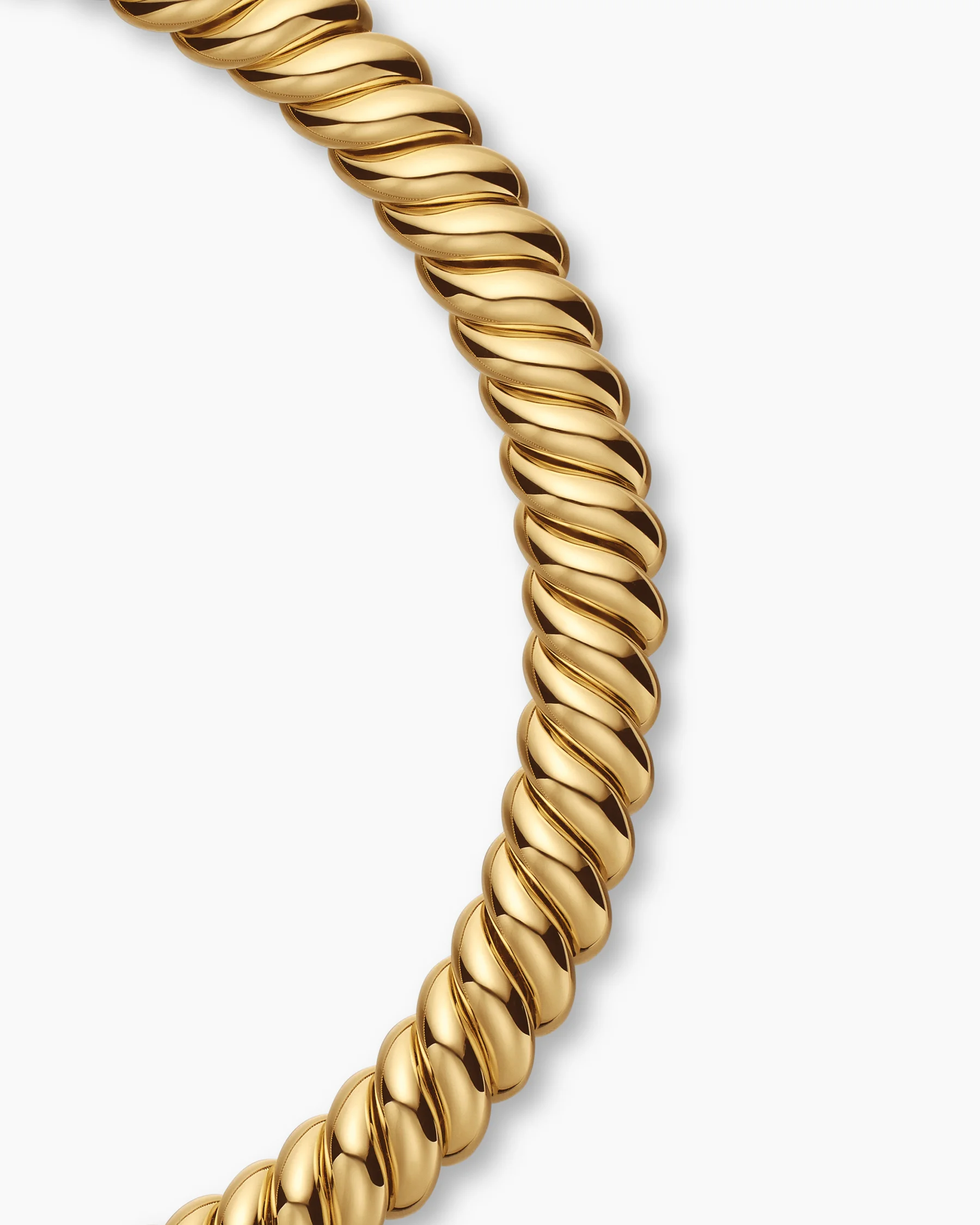 Sculpted Cable Necklace in 18K Yellow Gold, 14mm 5 Sculpted Cable Necklace in 18K Yellow Gold, 14mm